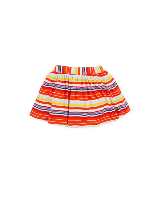 Imagem 0 de Saia de Cetim com Estampado às Riscas