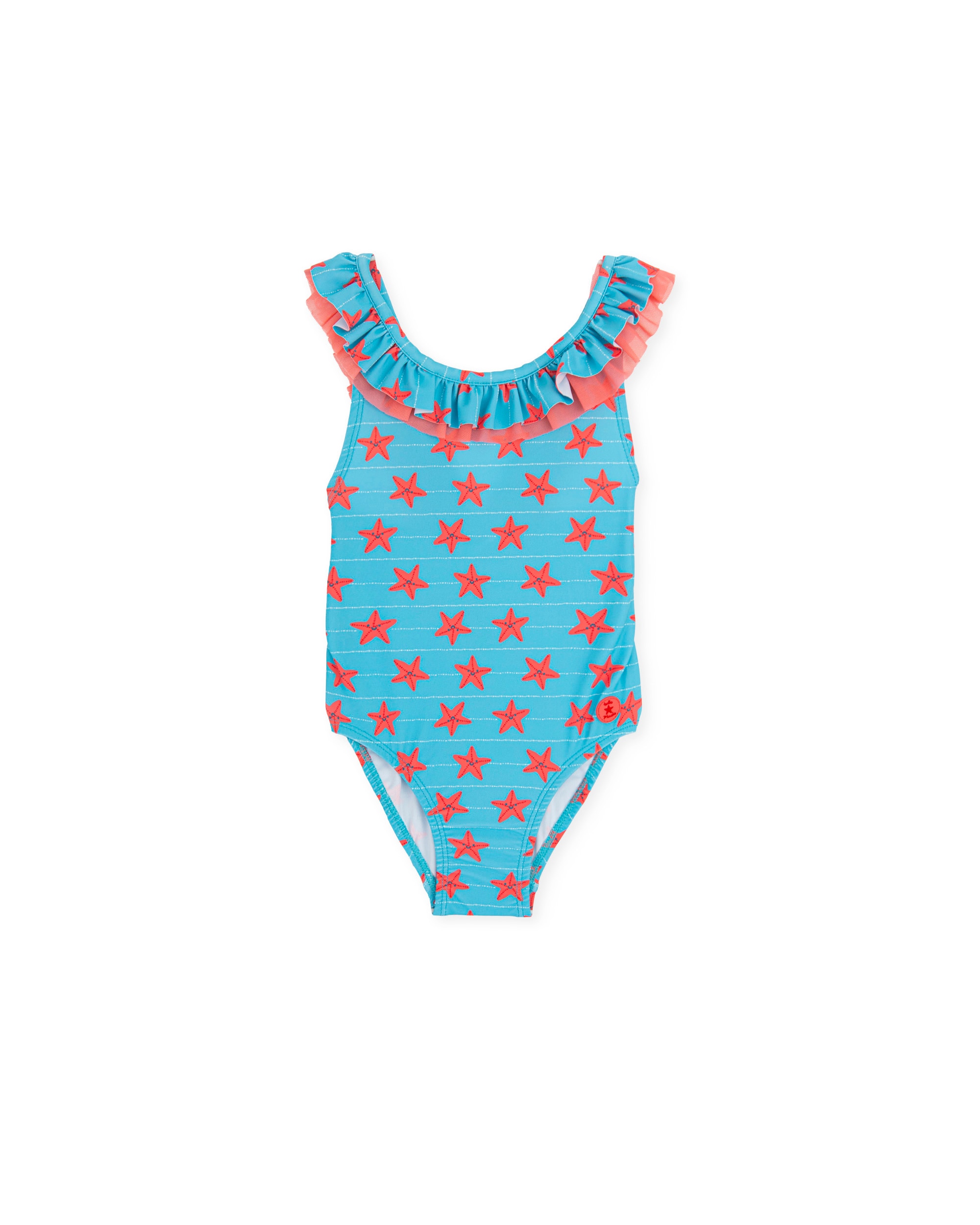 Imagem 0 de Fato de Banho com Folhos e Estampado de Estrelas