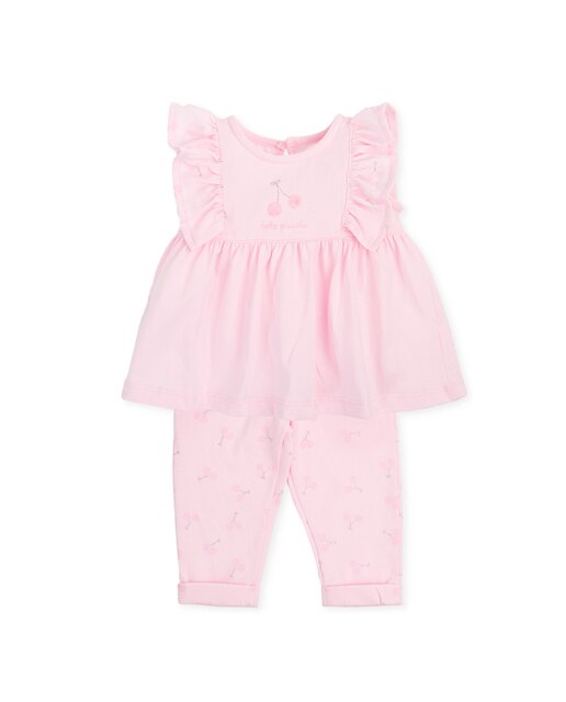 Conjunto em Malha Combinado Liso e Estampado