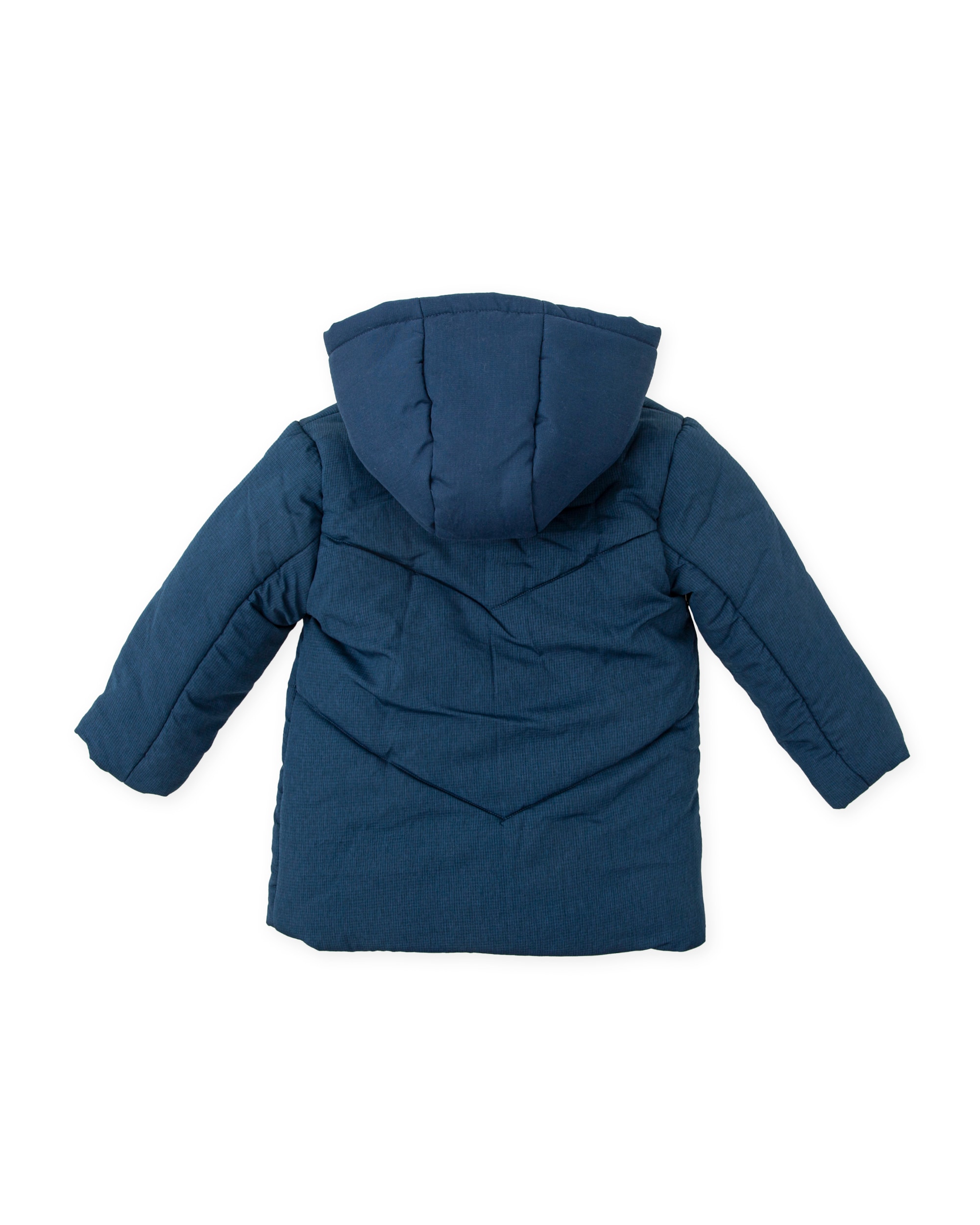 Parka Infantil Acolchoada com Capuz e Fecho de Correr Tutto Piccolo Azul-marinho-2