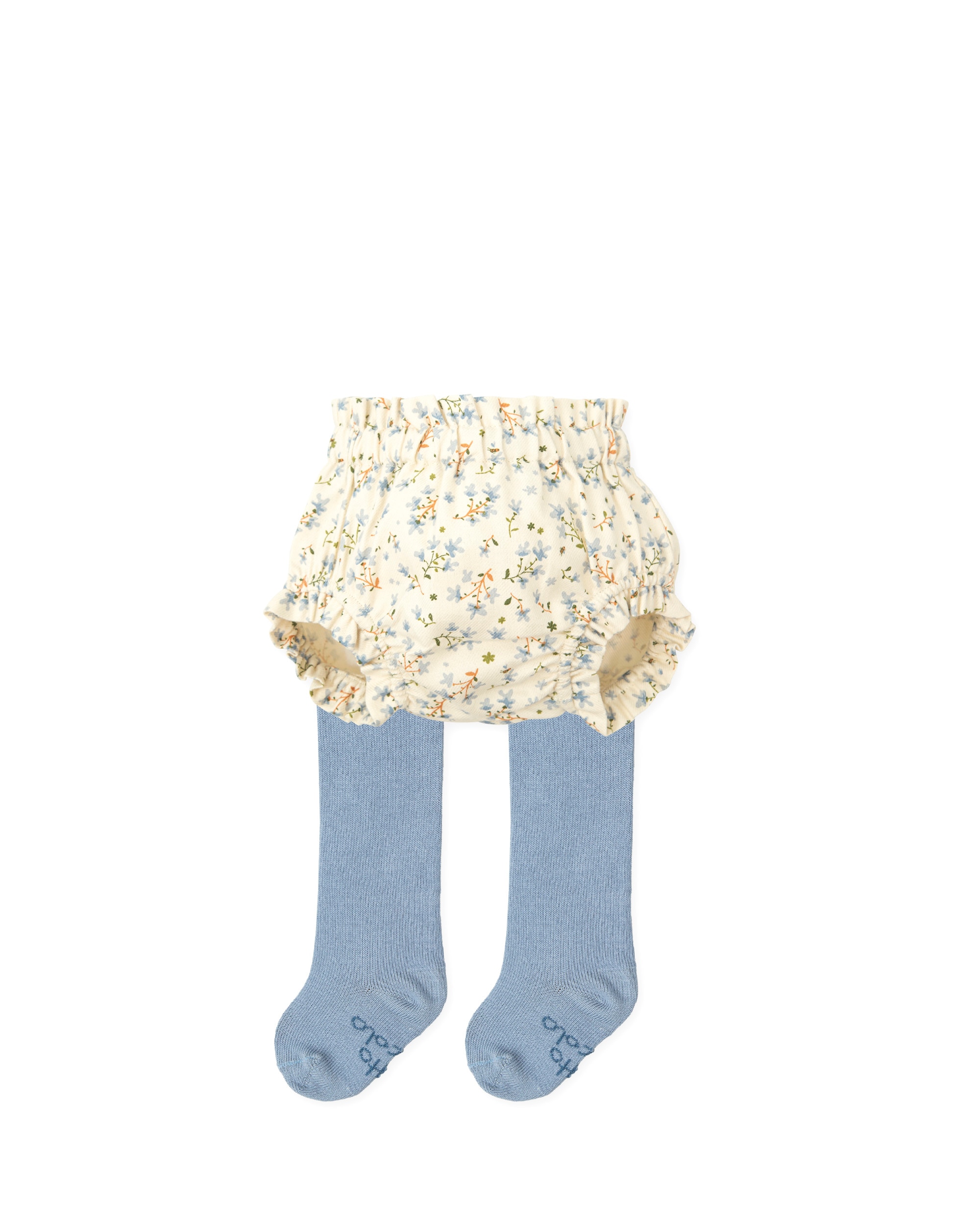 Conjunto para Bebé de Calções Estampados com Collants Tutto Piccolo Cru-1