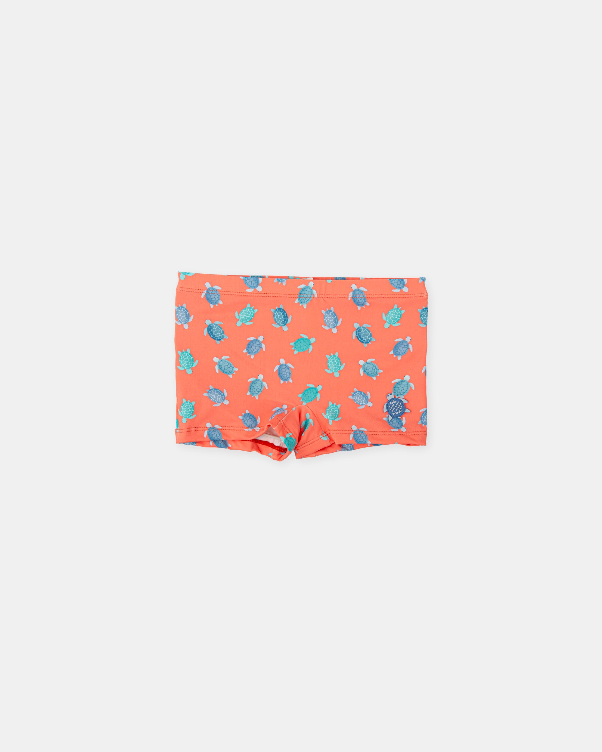 Boxer para Bebé Estampado Tartarugas Coral Coral-1
