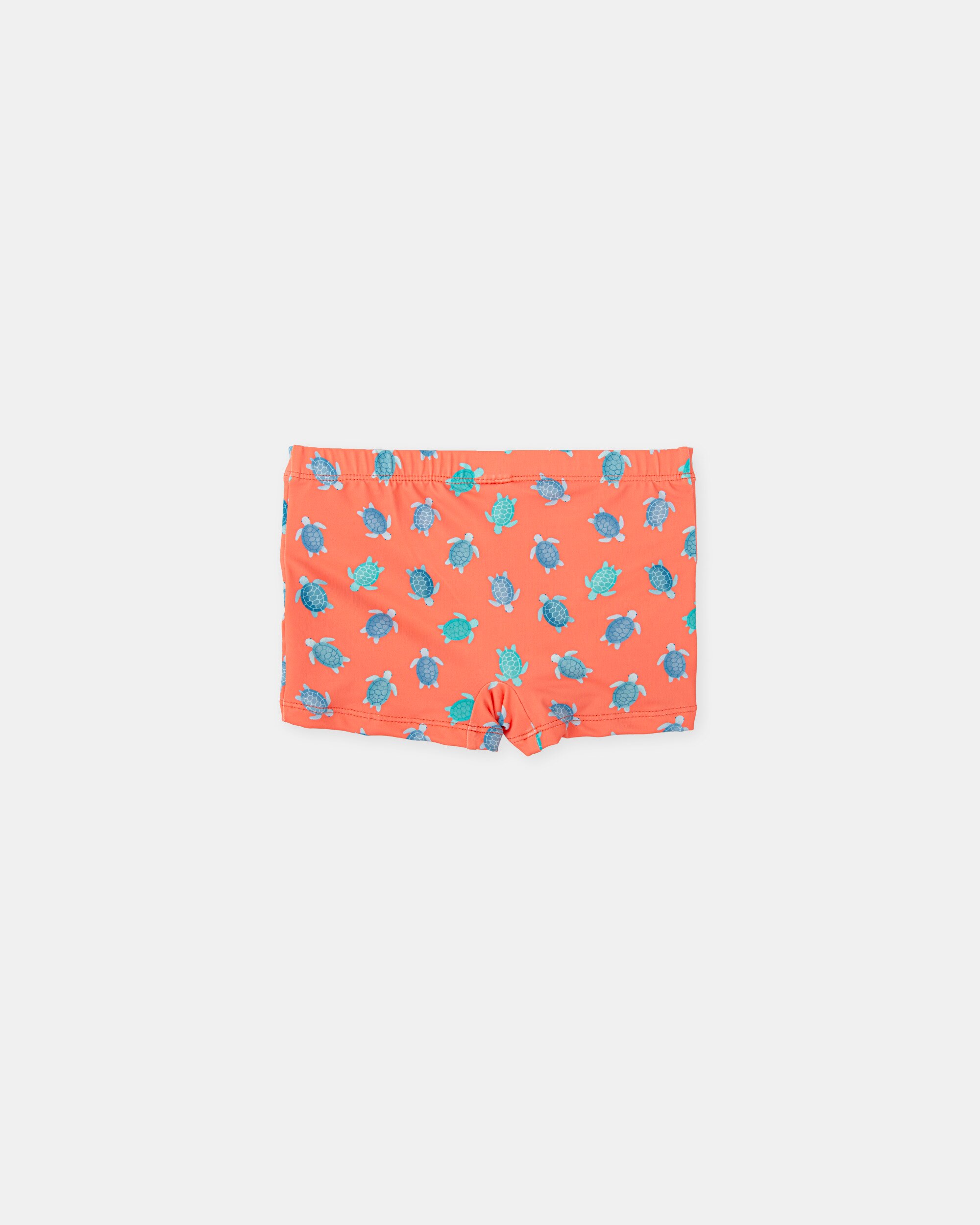 Boxer para Bebé Estampado Tartarugas Coral Coral-2