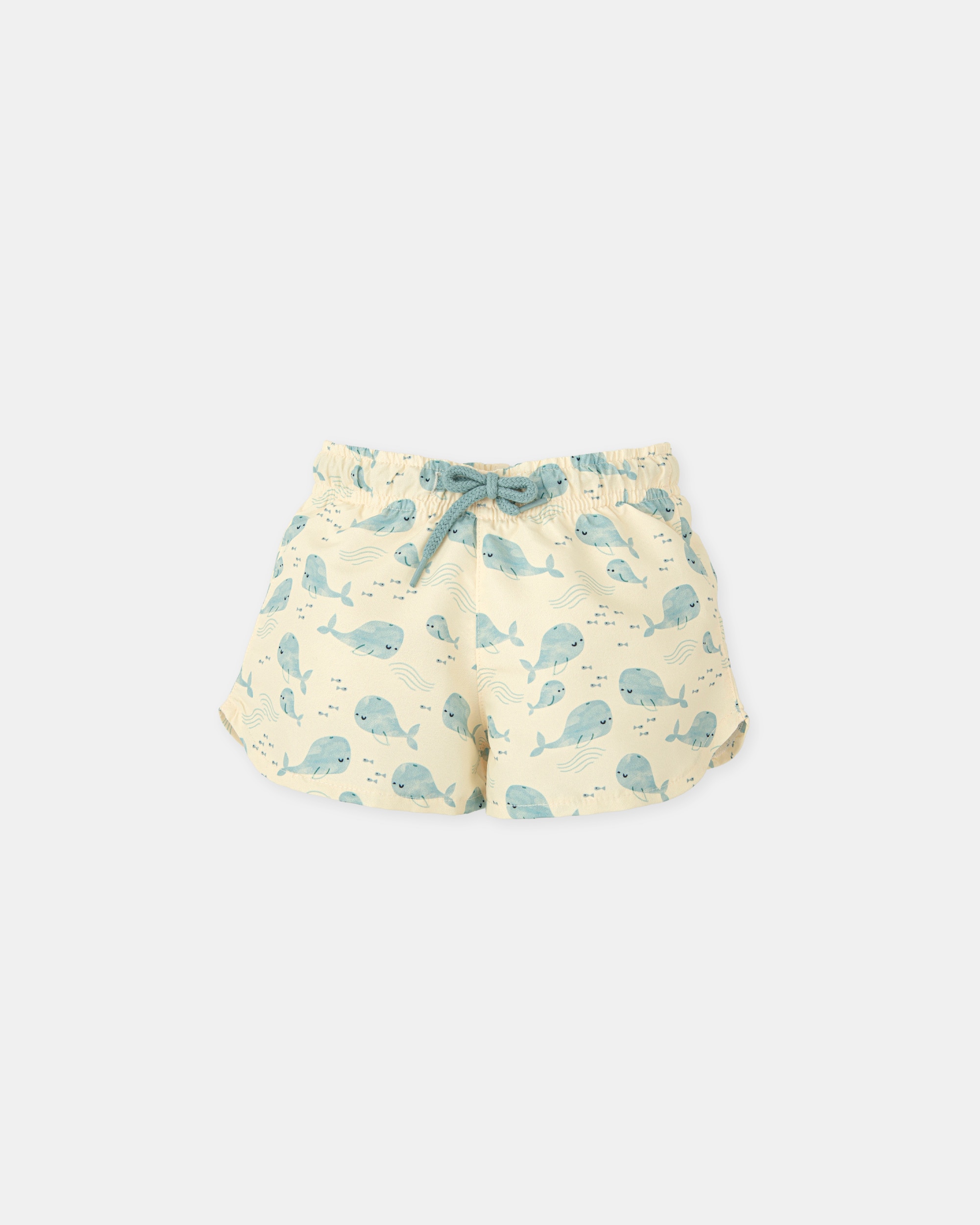 Fato de Banho Infantil com Estampado Peixes Amarelo Amarelo-limão-1