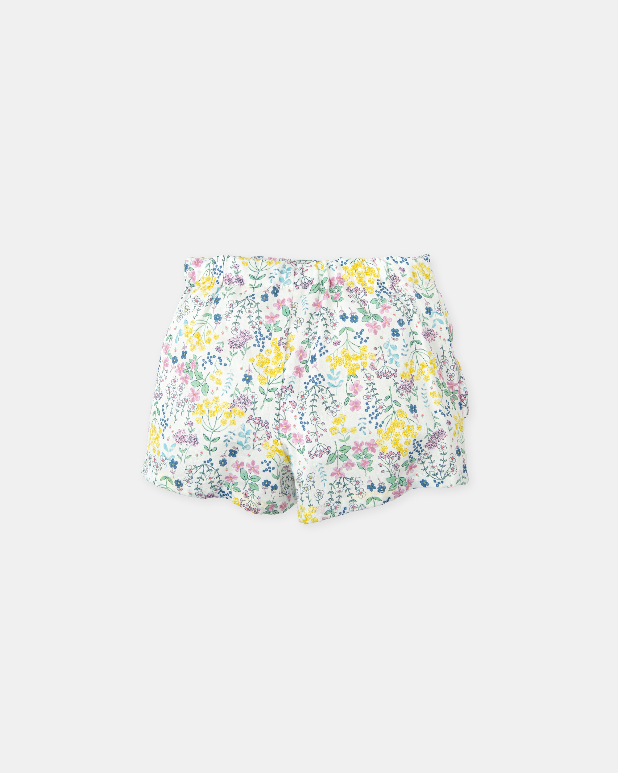 Short para Bebé com Folhos e Estampado de Flores Multicolor-2