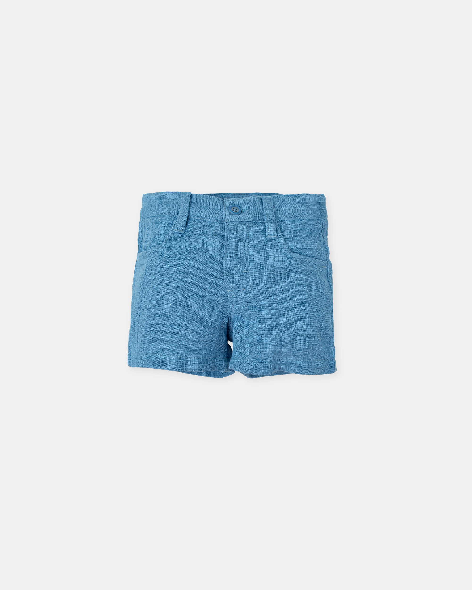 Bermudas Infantil 100% Algodão em Azul Atlântico Tutto Piccolo Azul-antiquário-1