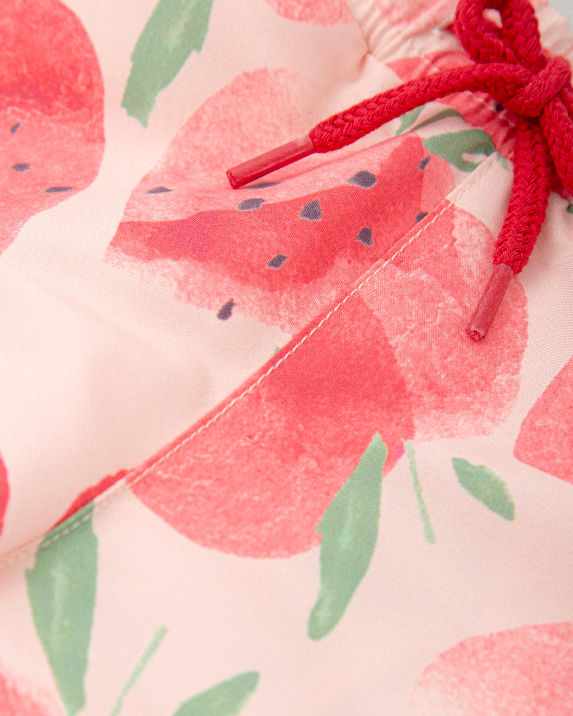 Fato de Banho Infantil com Estampado de Morangos Tutto Piccolo Rosa-3