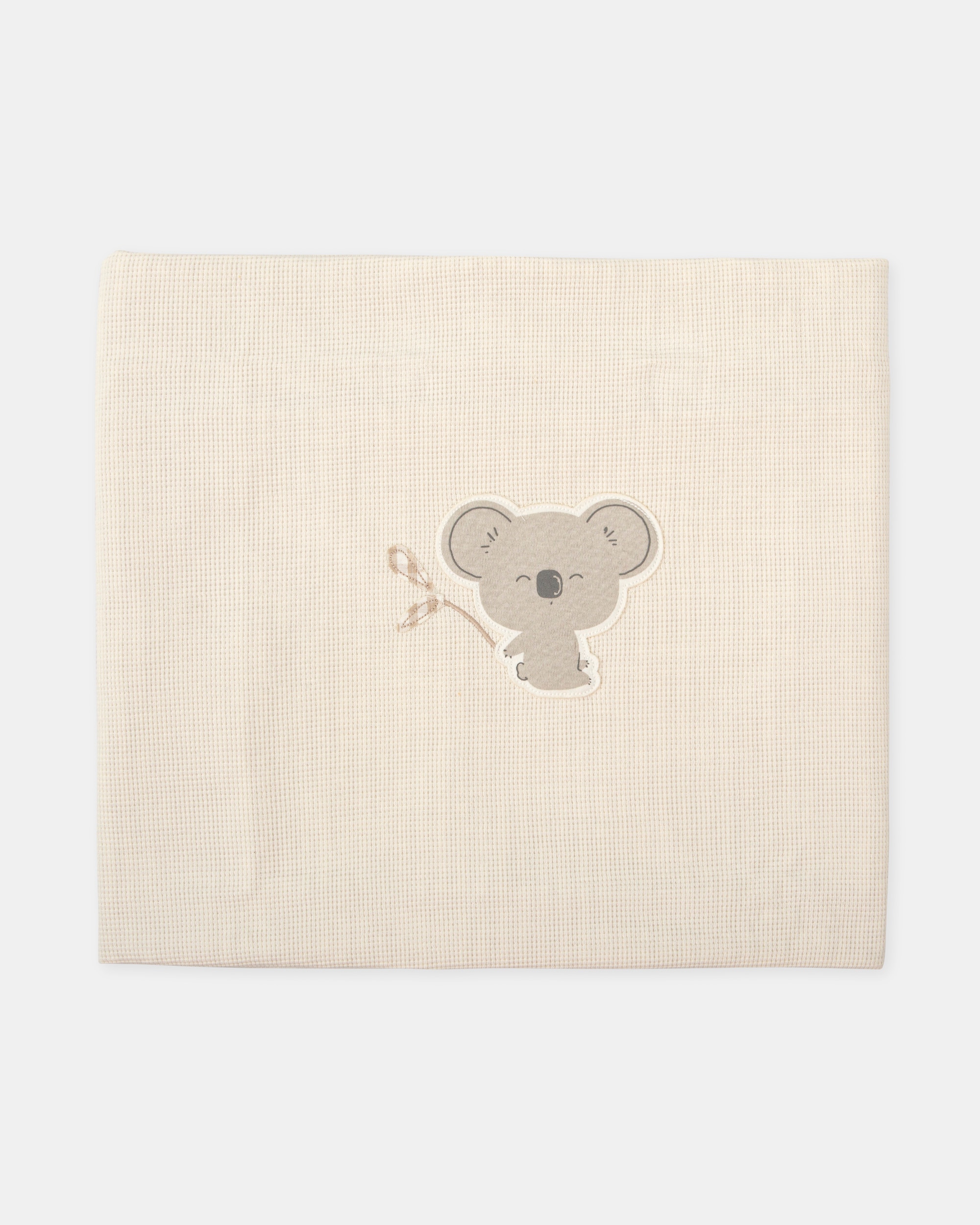 Manta de Bebé em Cor Cru com Koala Cru-1