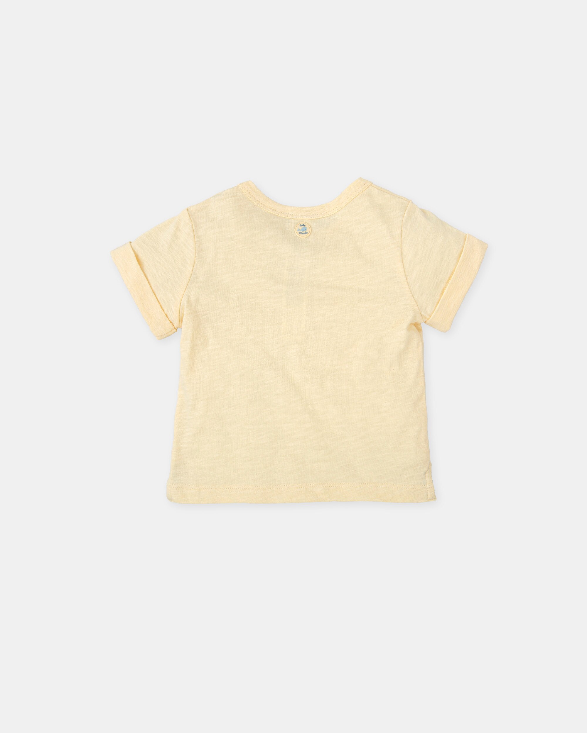 T-shirt para Bebé de Manga Curta com Baleia em Amarelo Tutto Piccolo Amarelo-2
