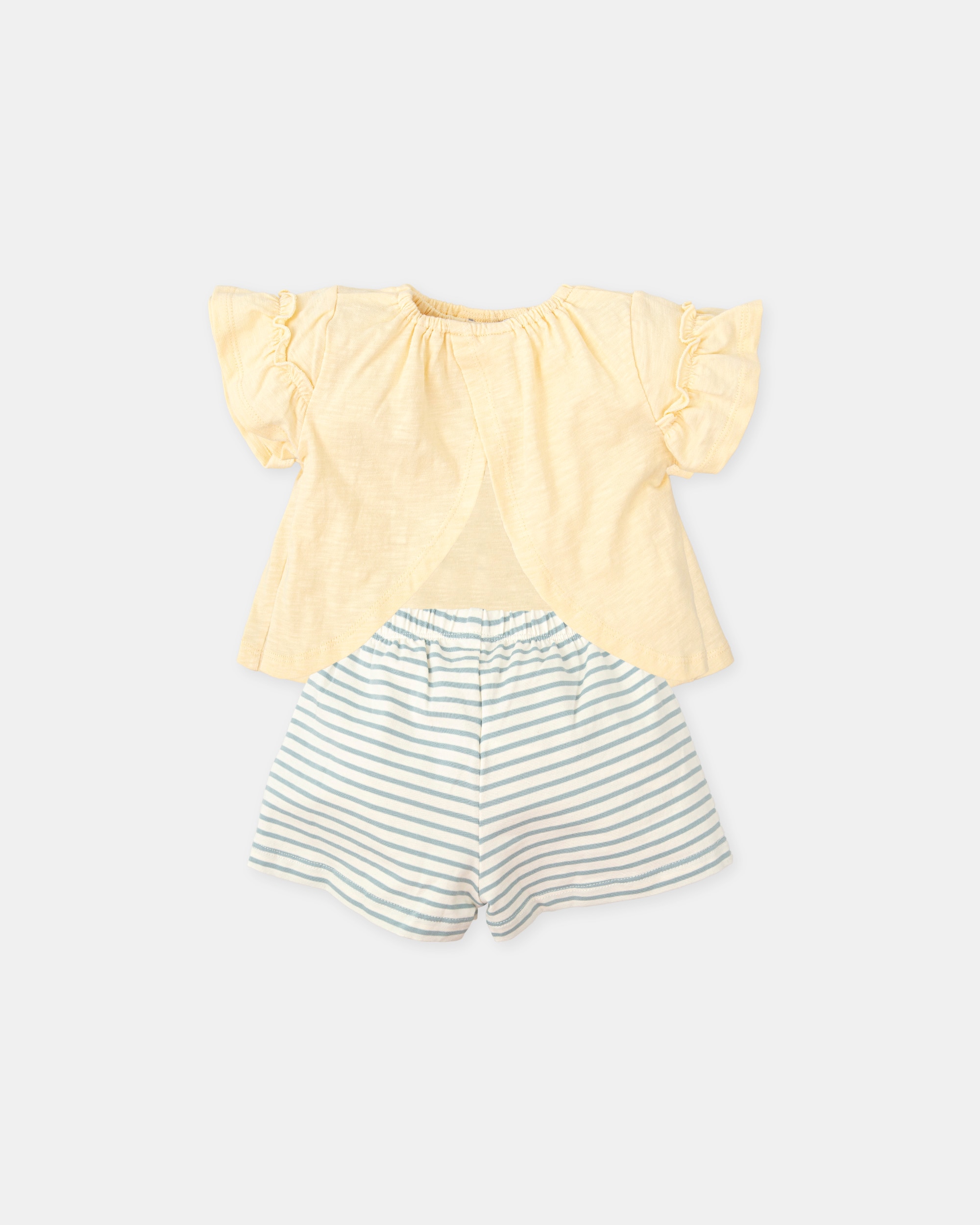 Conjunto para Bebé 2 Peças Motivo Baleia em Amarelo Amarelo-2