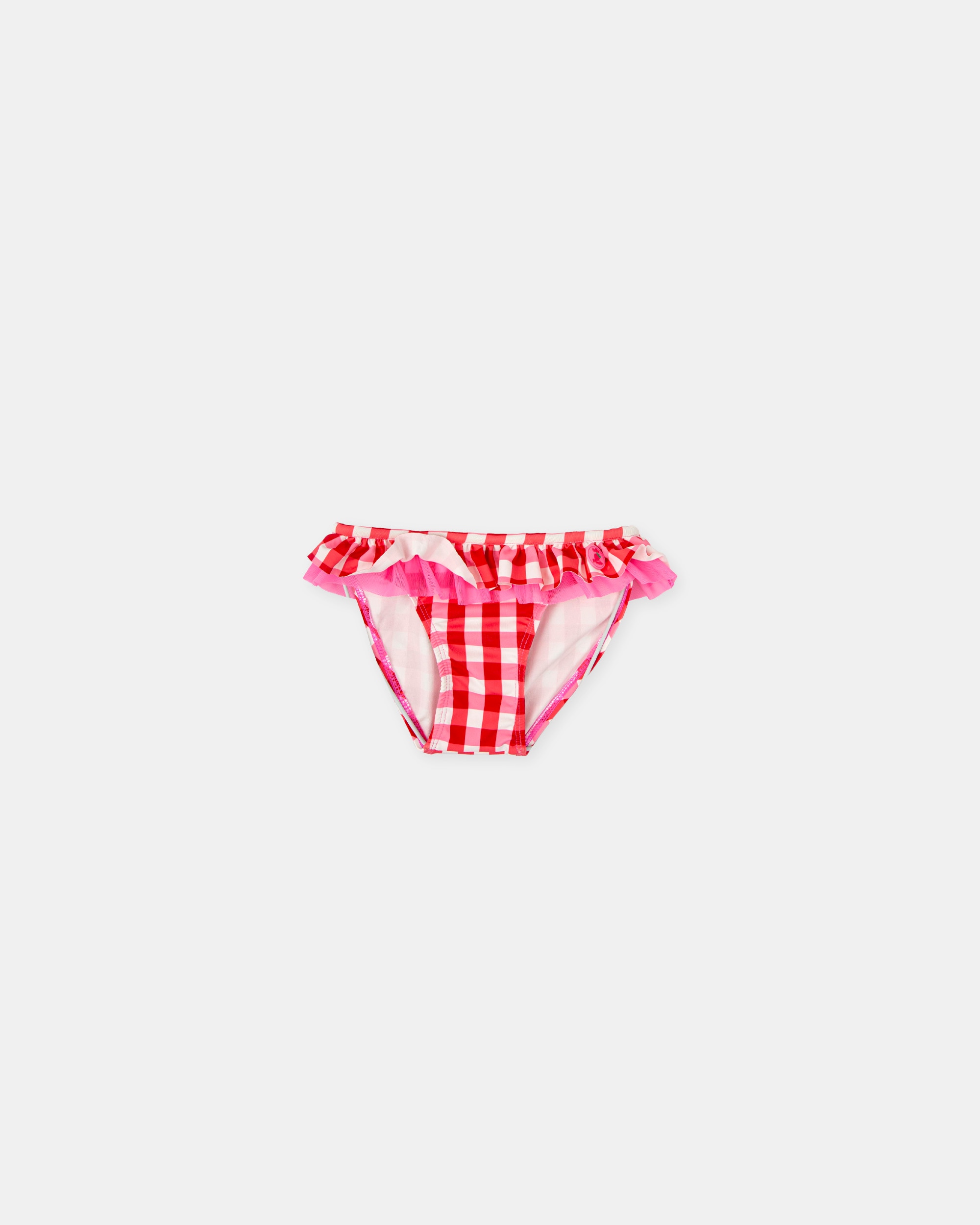 Cueca para Bebé Aos Quadrados em Vermelho Tutto Piccolo Vermelho / Branco-1