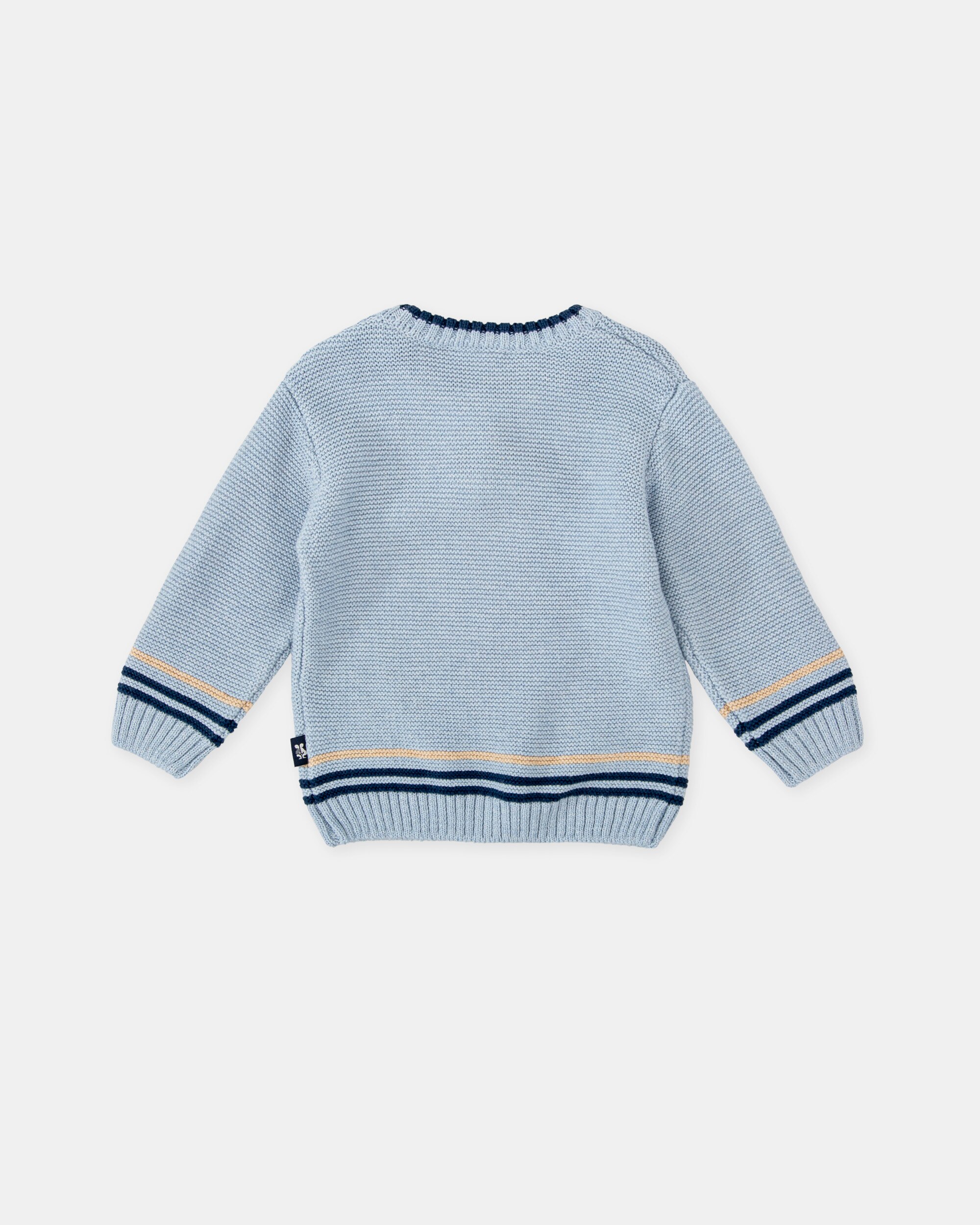 Camisola Tricot de Bebé Foca Porcelana Tutto Piccolo Azul-claro-2