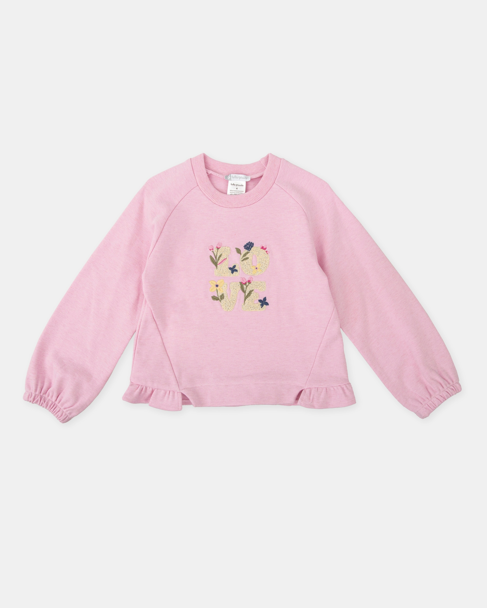 T-shirt Infantil Bordada em Lilás Tutto Piccolo Lilás-1