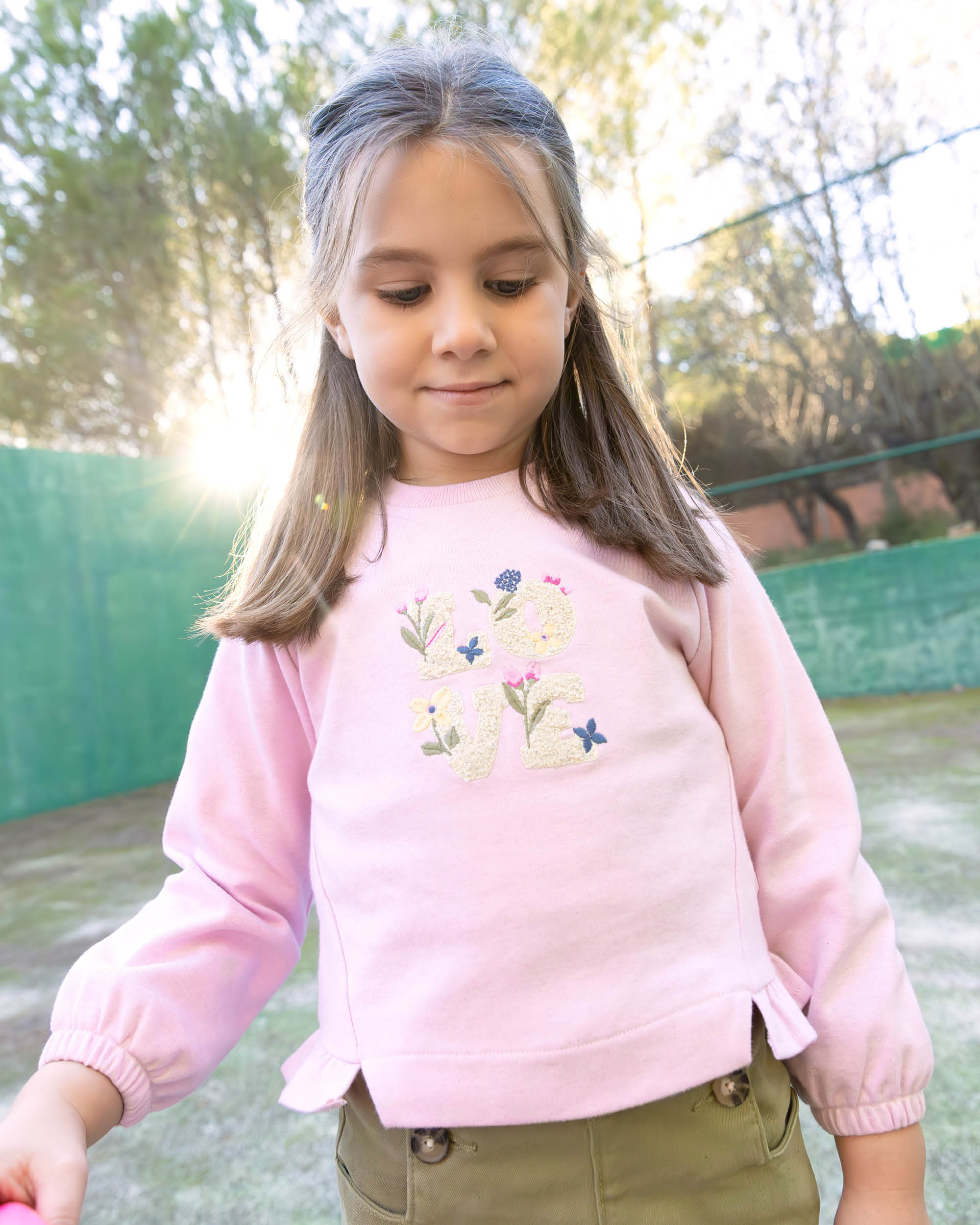 T-shirt Infantil Bordada em Lilás Tutto Piccolo Lilás-3