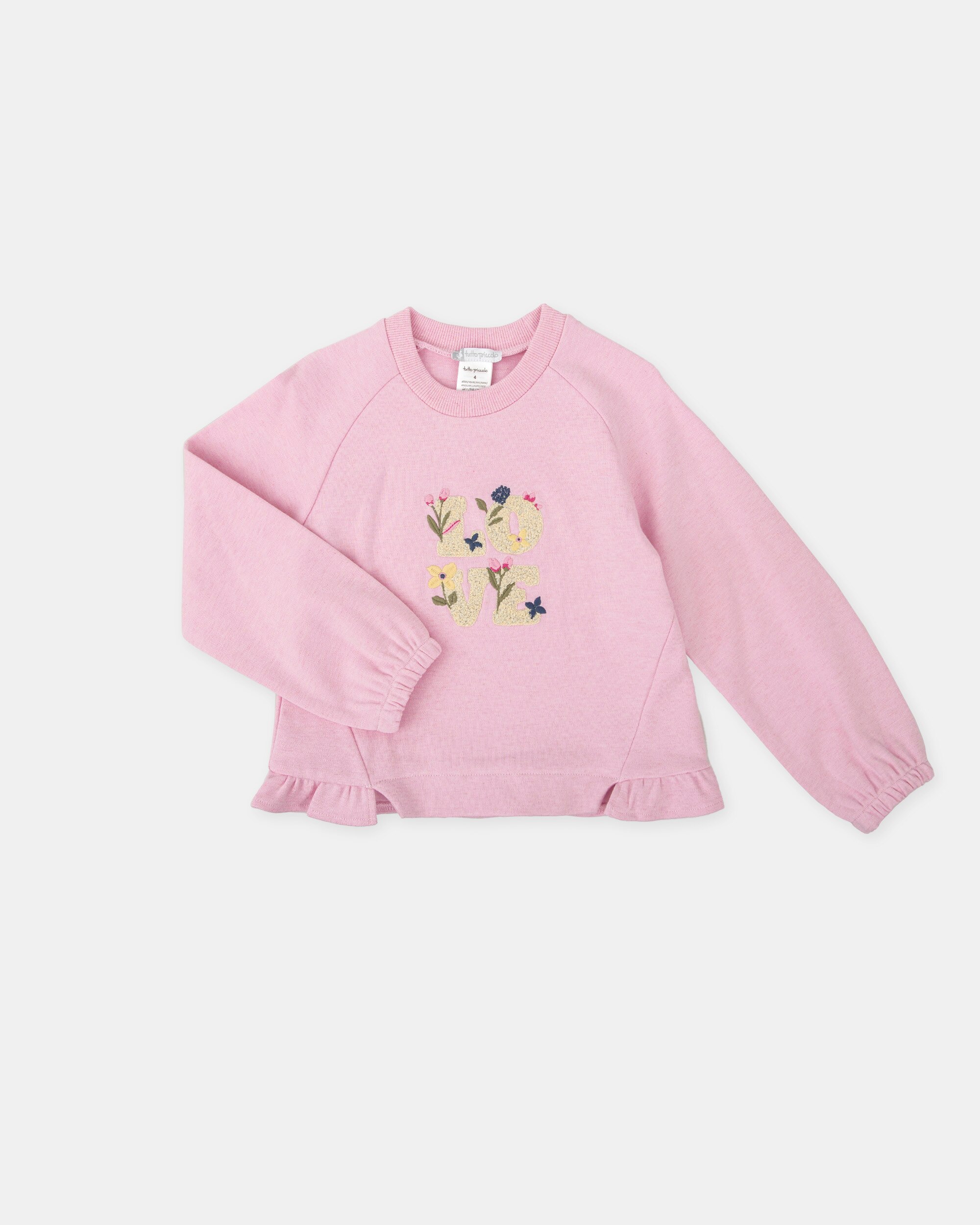 T-shirt Infantil Bordada em Lilás Tutto Piccolo Lilás-4