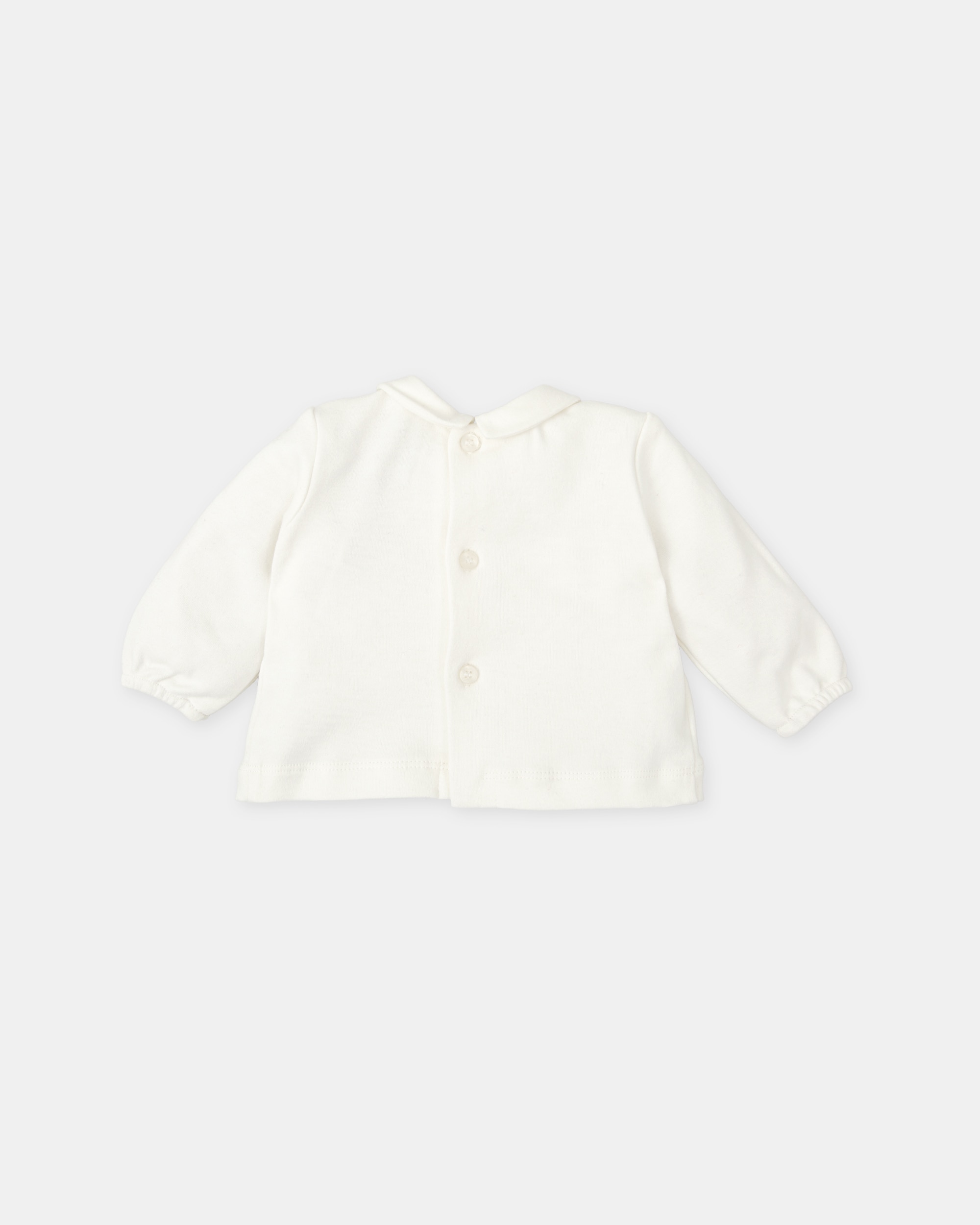 Blusão para Bebé em Branco com Pregas Tutto Piccolo Branco-2