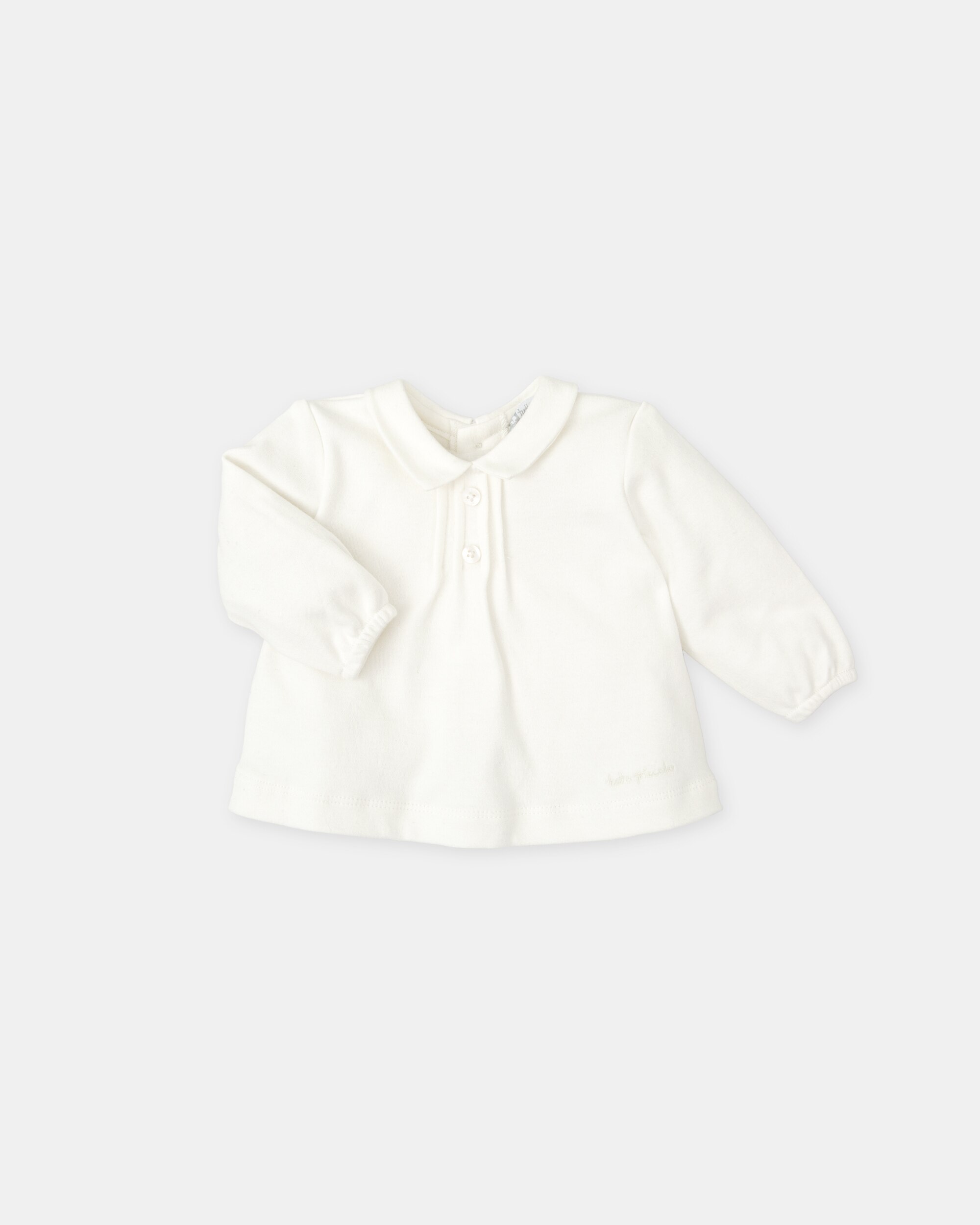 Blusão para Bebé em Branco com Pregas Tutto Piccolo Branco-3