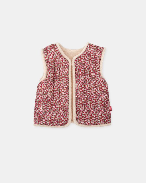 Imagem 0 de Colete Reversível Flores Bordeaux