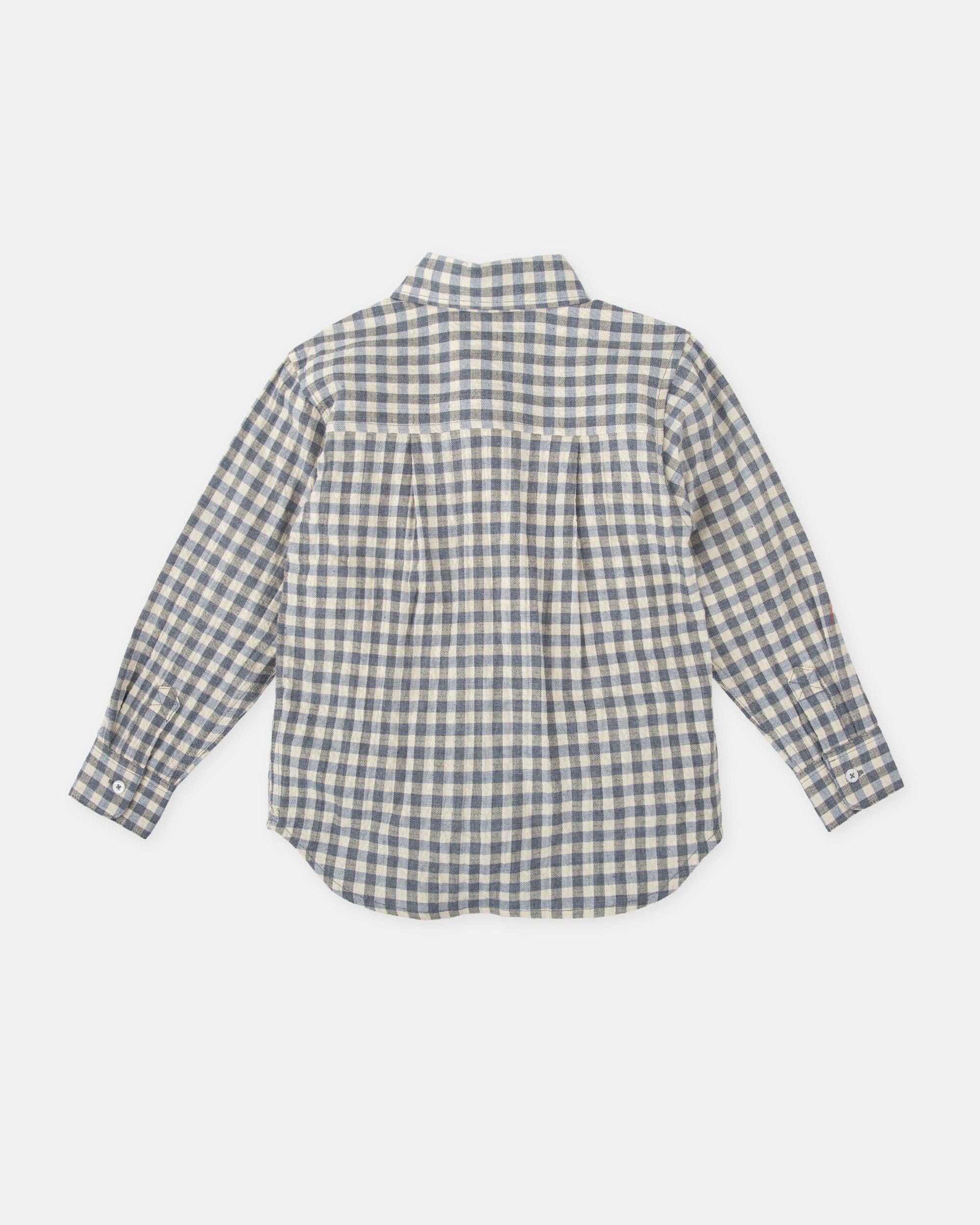 Camisa para Bebé aos Quadrados em Azul Tutto Piccolo Azul-2