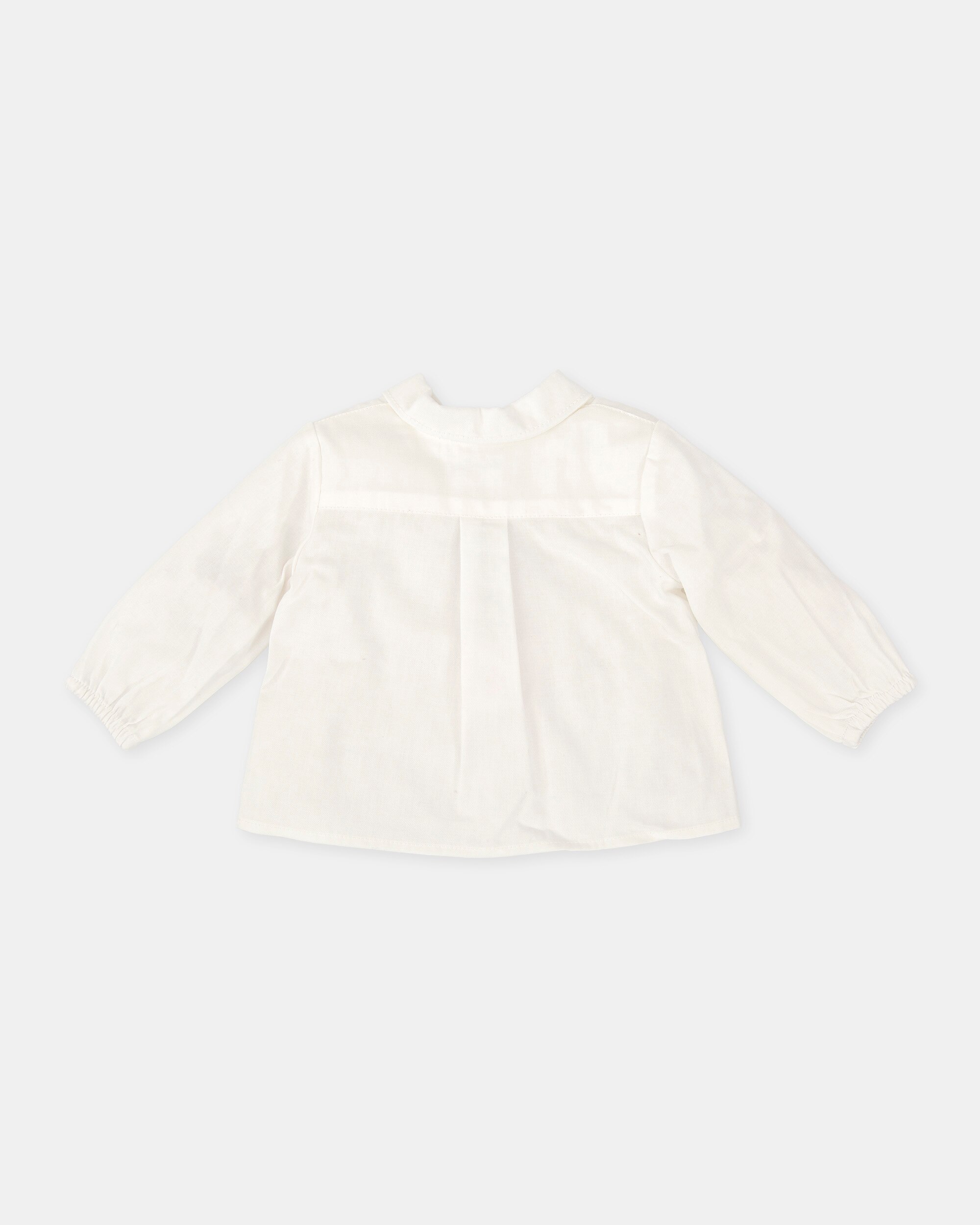 Camisa para Bebé Branca com Elástico nos Punhos Tutto Piccolo Branco-2