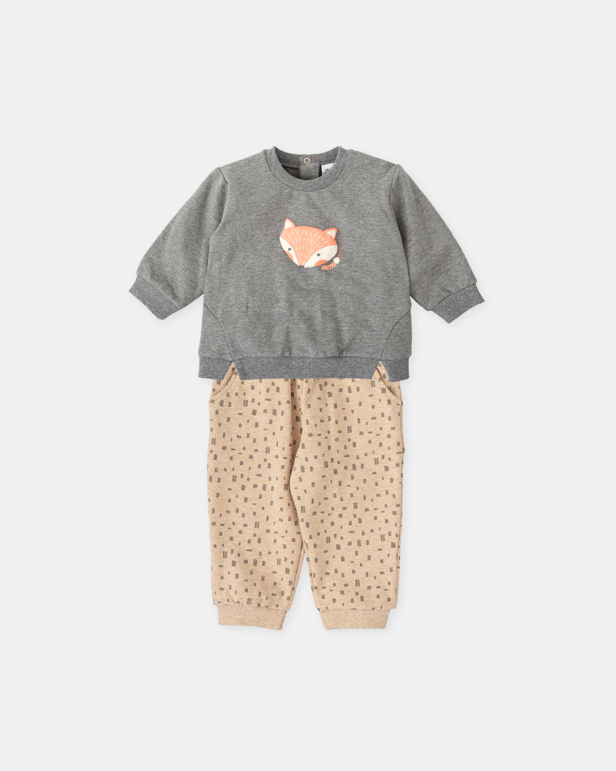 Conjunto para Bebé de Duas Peças Raposa em Antracite Cinzento-escuro-1