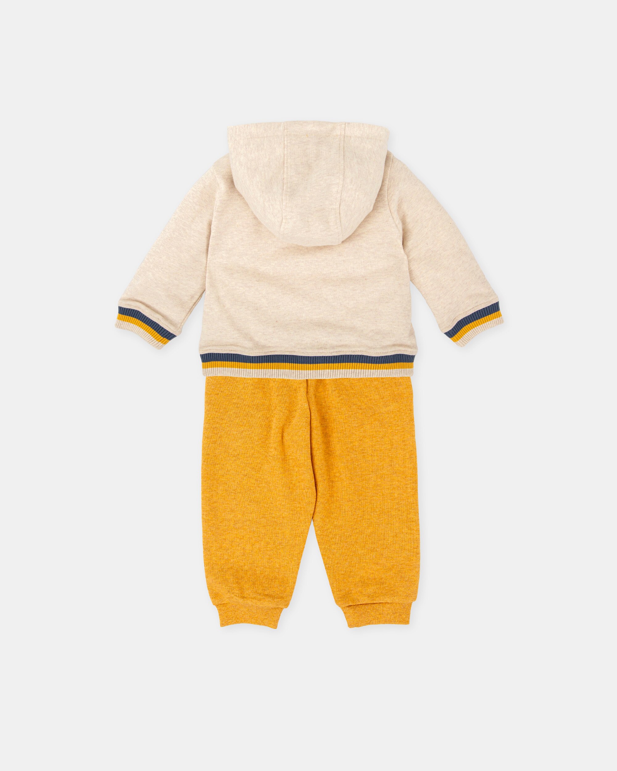 Conjunto para Bebé de Duas Peças em Mostarda e Cru Tutto Piccolo Cru-2