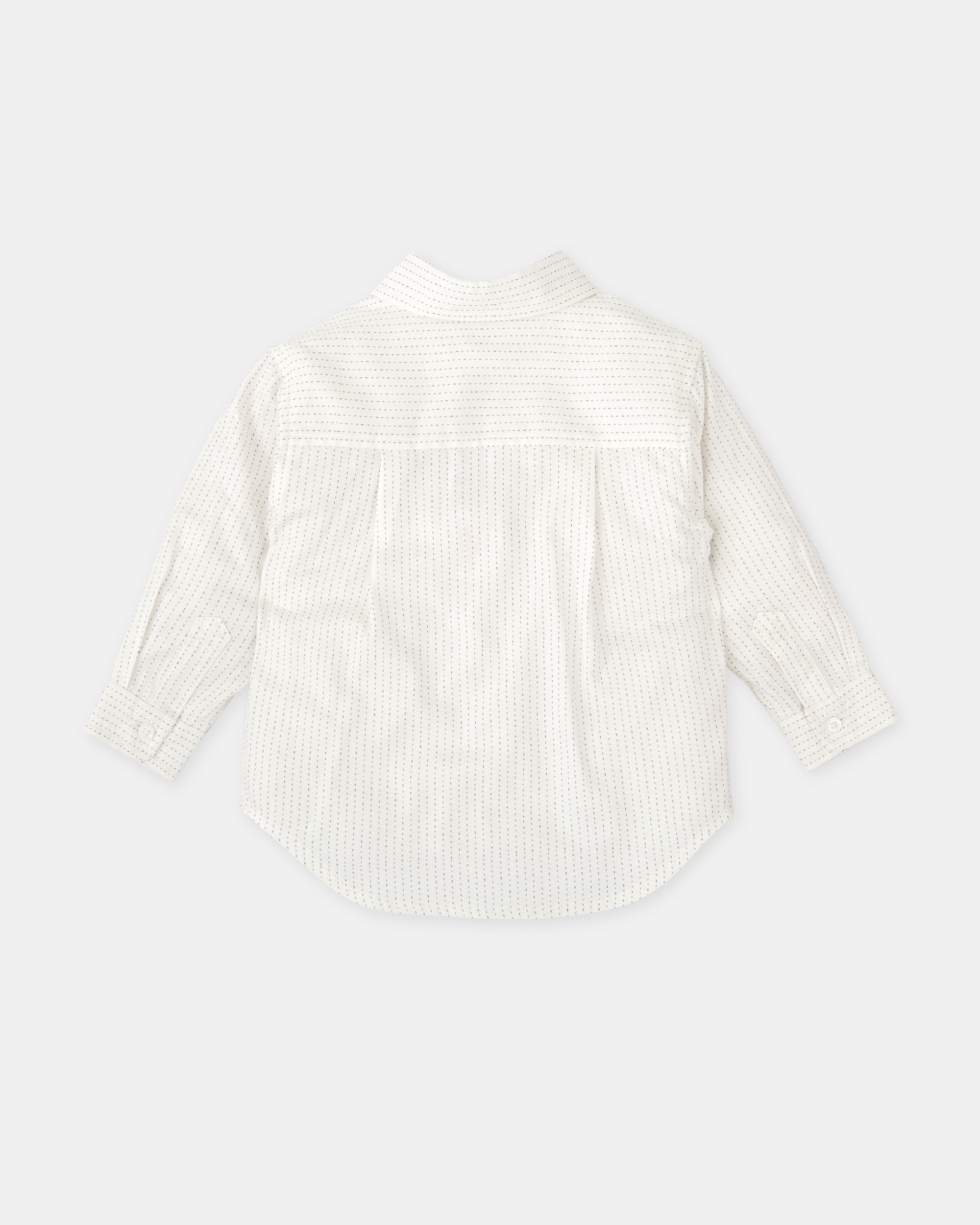 Camisa para Bebé às Riscas Descontinuadas Tutto Piccolo Branco-2