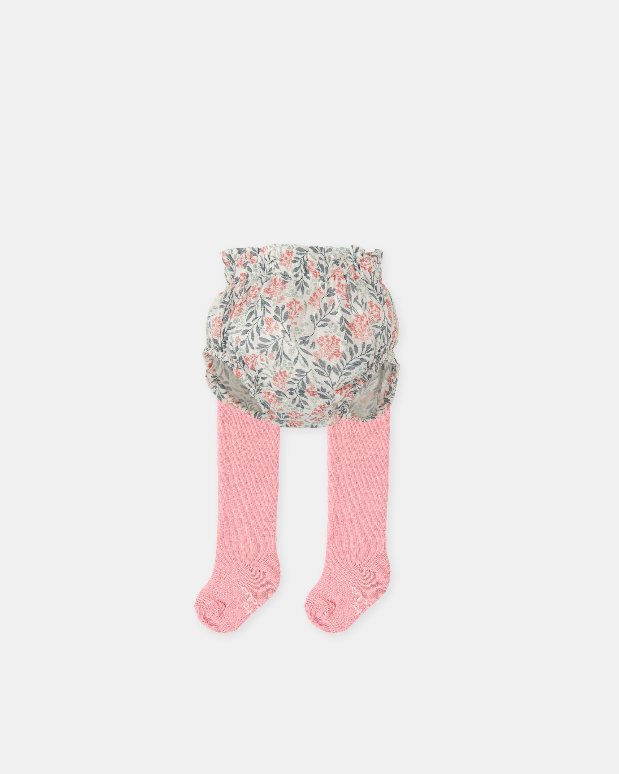 Imagem 0 de Conjunto para Bebé de Calções com Flores em Cinzento com Collants