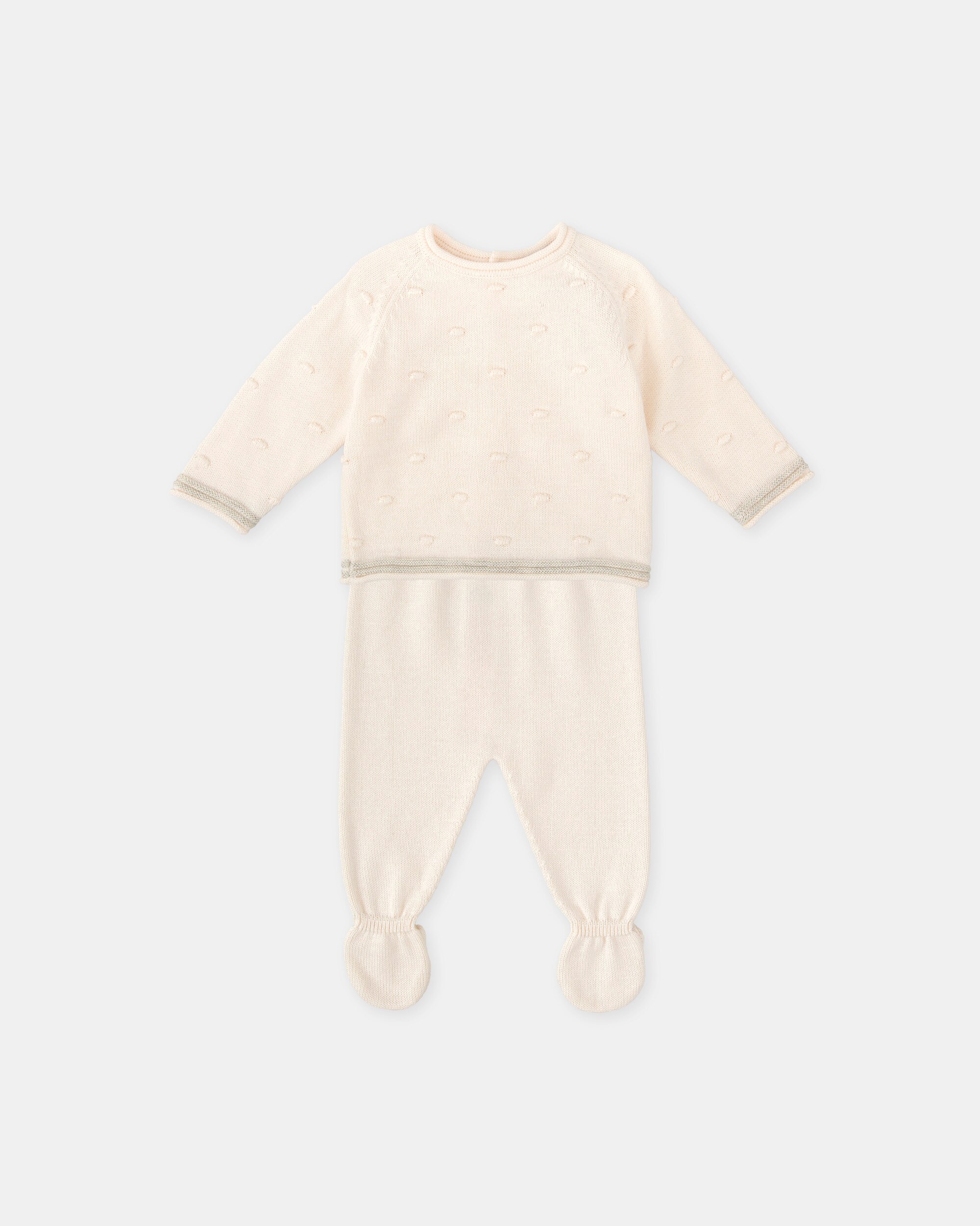 Conjunto para Bebé de Duas Peças com Pé em Cru Tutto Piccolo Cru-1