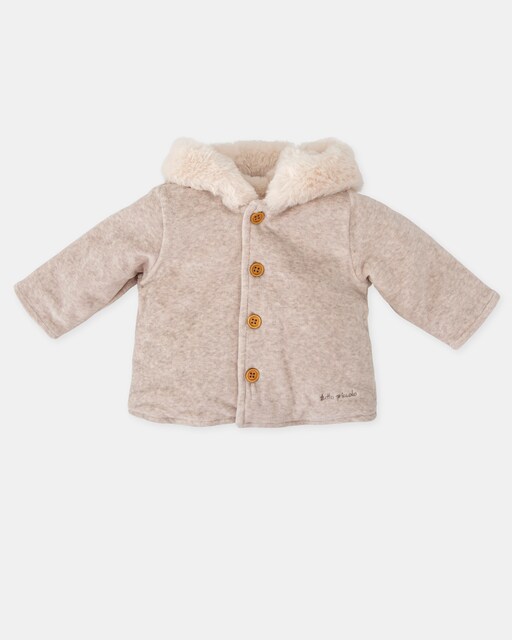 Imagem 0 de Casaco para Bebé Tundosado com Capuz em Topo