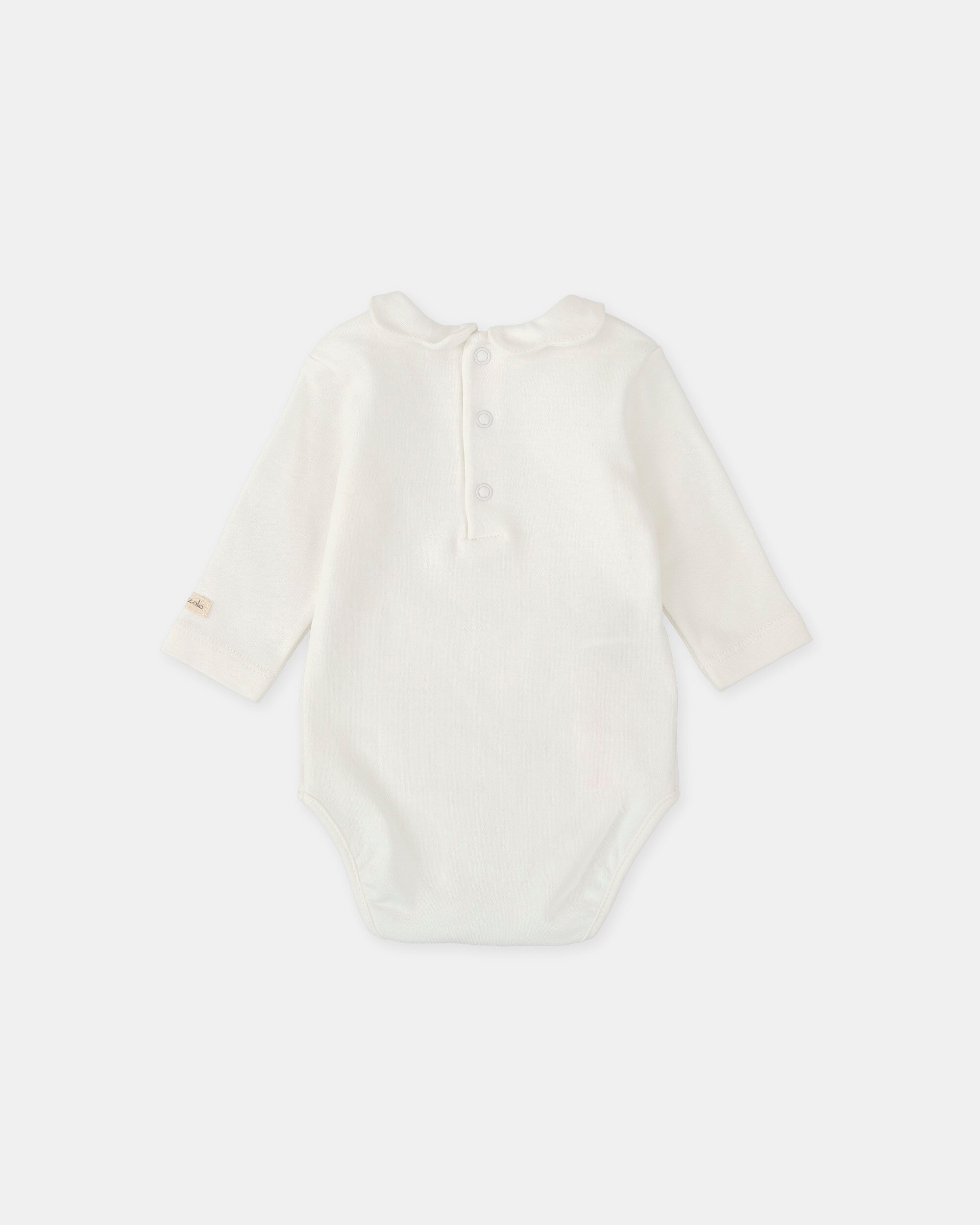 Body Formal para Bebé em Branco de Manga Comprida Tutto Piccolo Branco-2