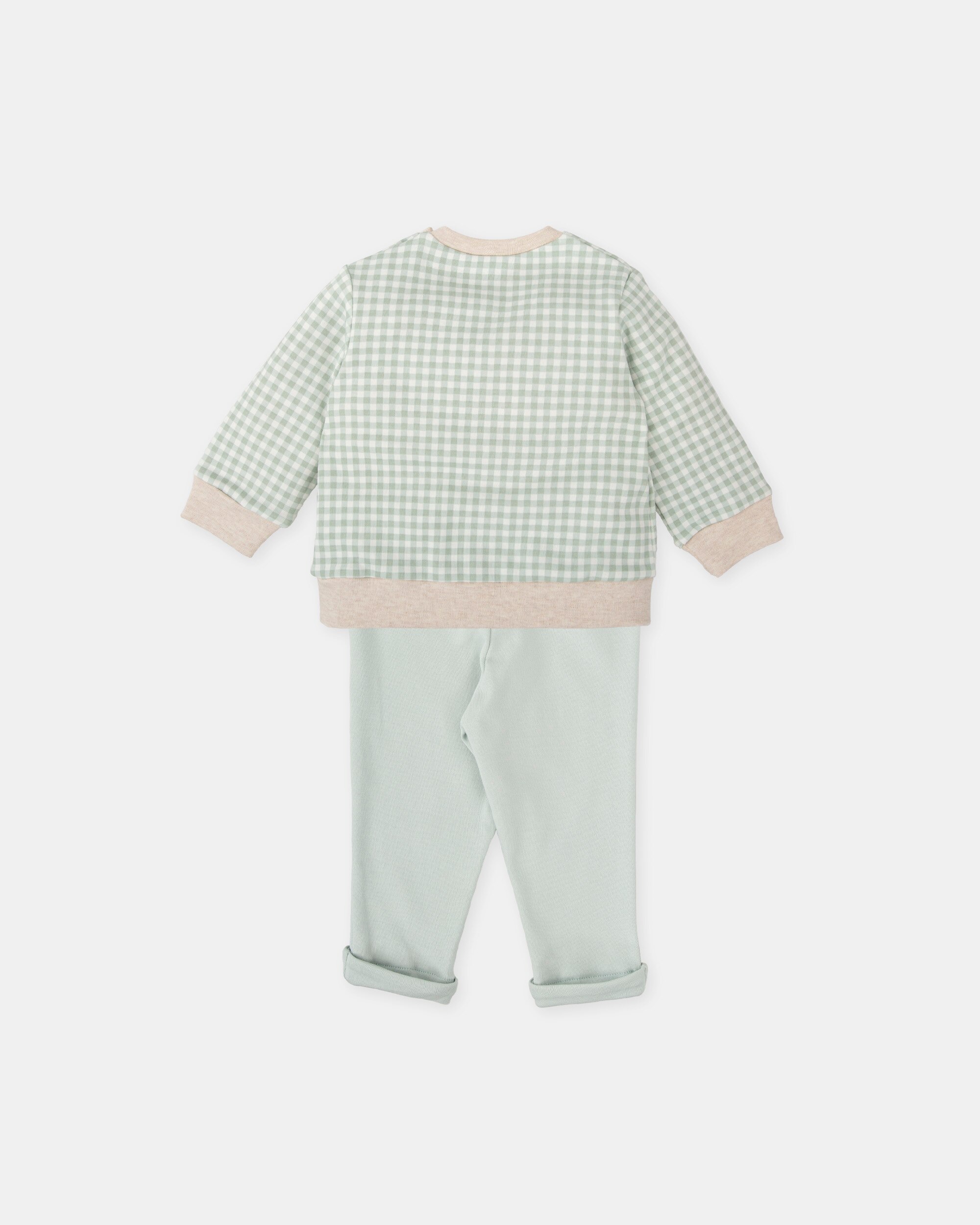 Conjunto para Bebé de Duas Peças Ouriço em Água-marinha Tutto Piccolo Verde-claro-2