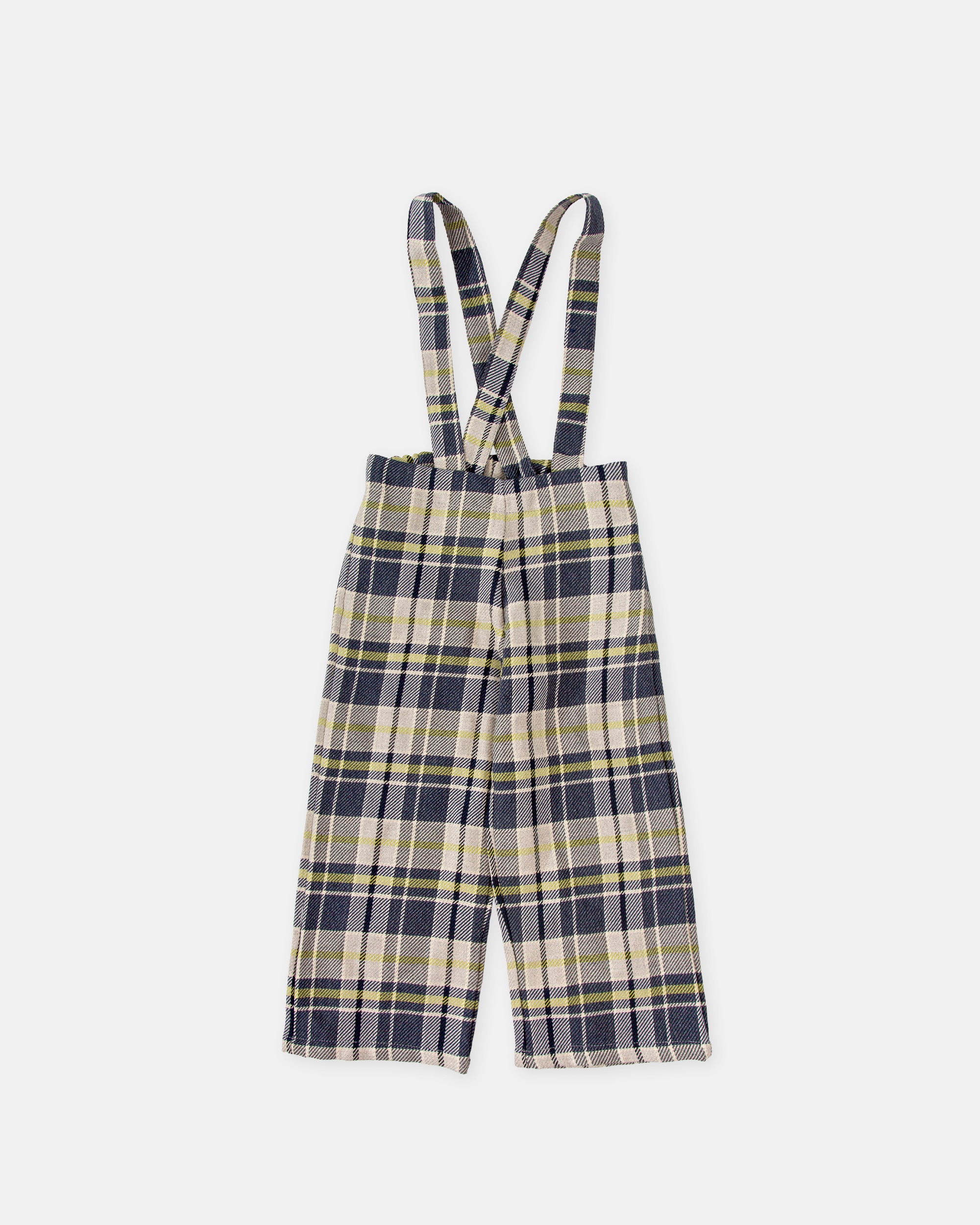 Imagem 0 de Calças aos Quadrados Azul-marinho com Alças