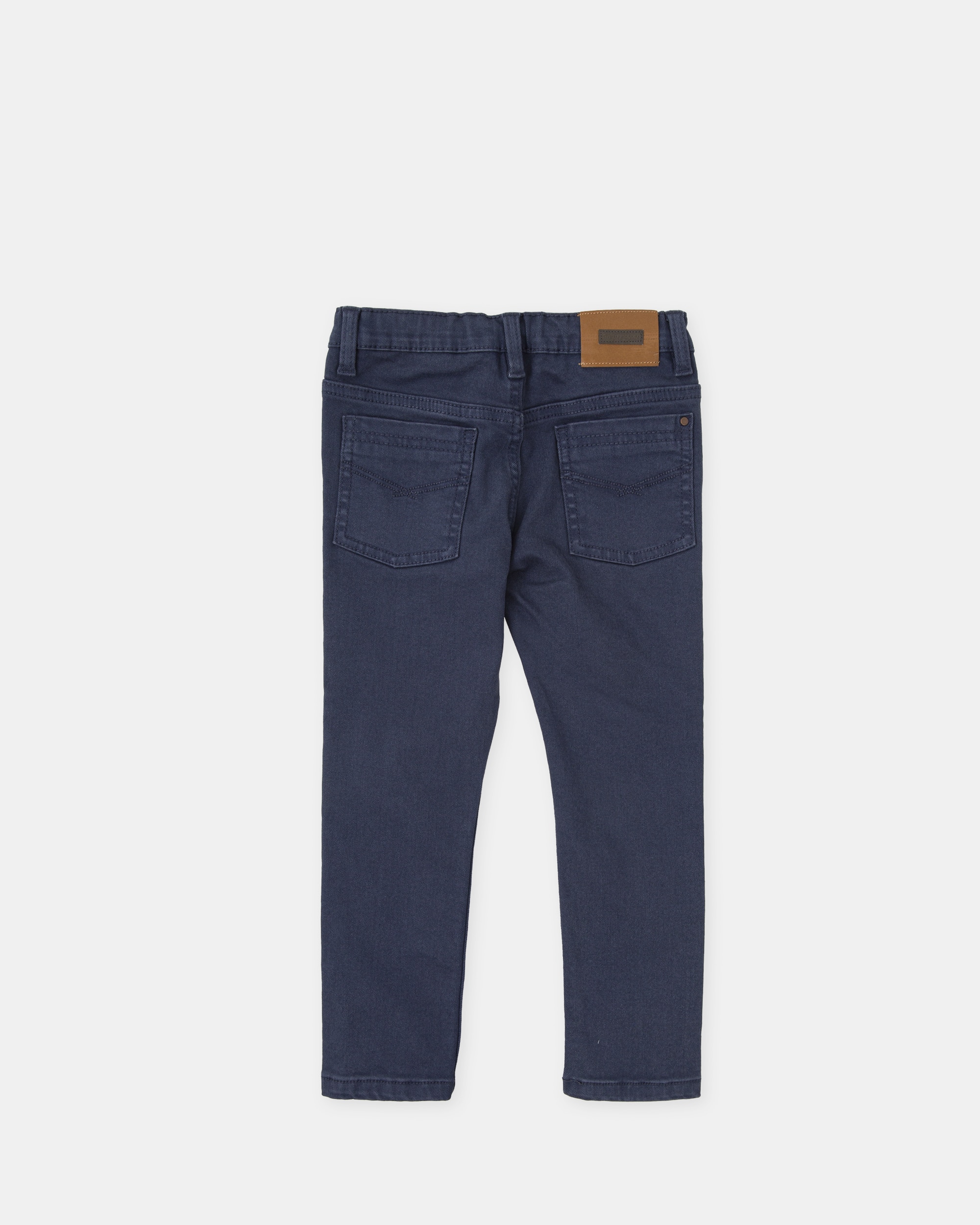 Calças Cinco Bolsos Lisas com Presilhas na Cintura Tutto Piccolo Azul-marinho-2
