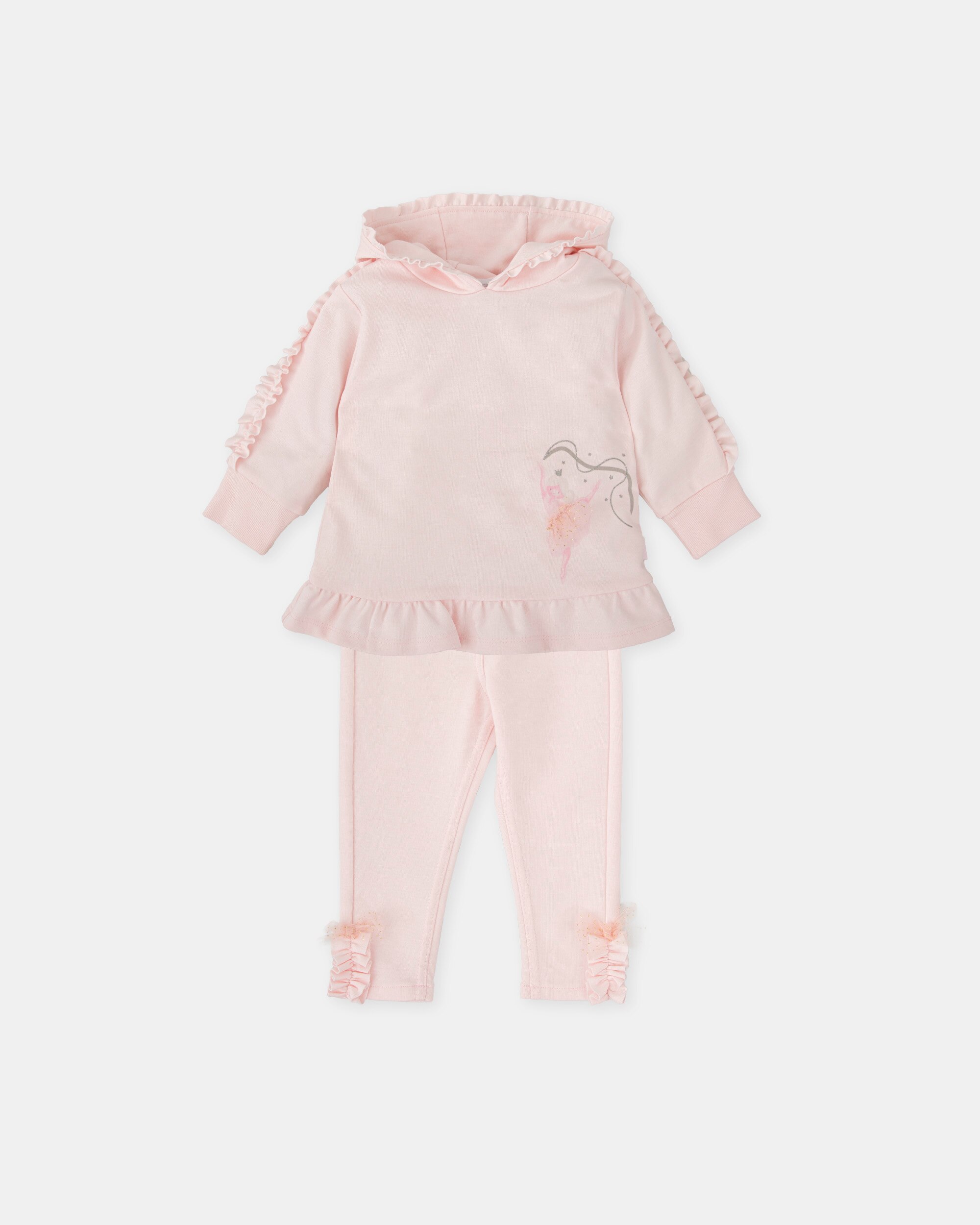 Conjunto para Bebé de Algodão Bailarina Rosa Tutto Piccolo Rosa-1
