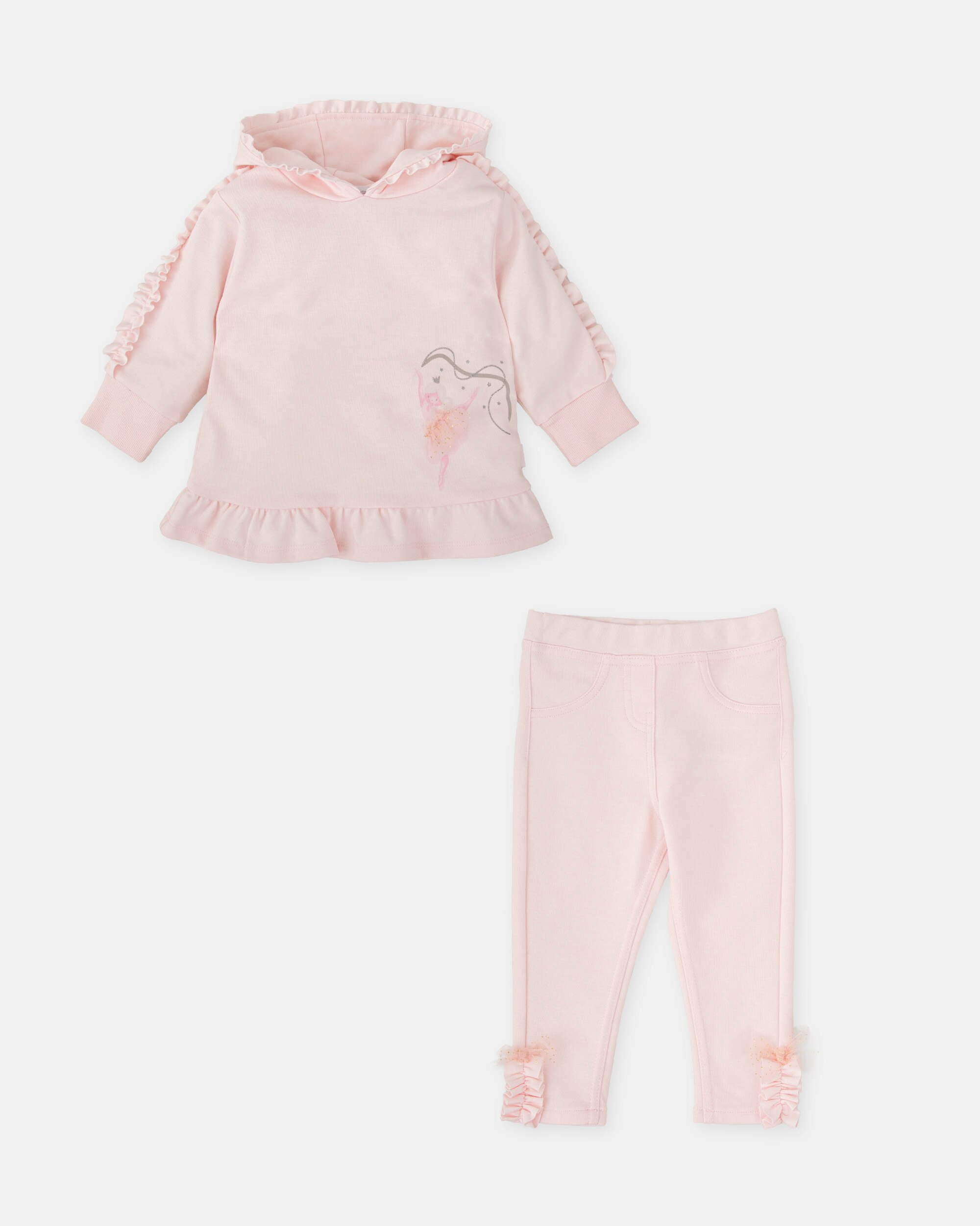 Conjunto para Bebé de Algodão Bailarina Rosa Tutto Piccolo Rosa-4