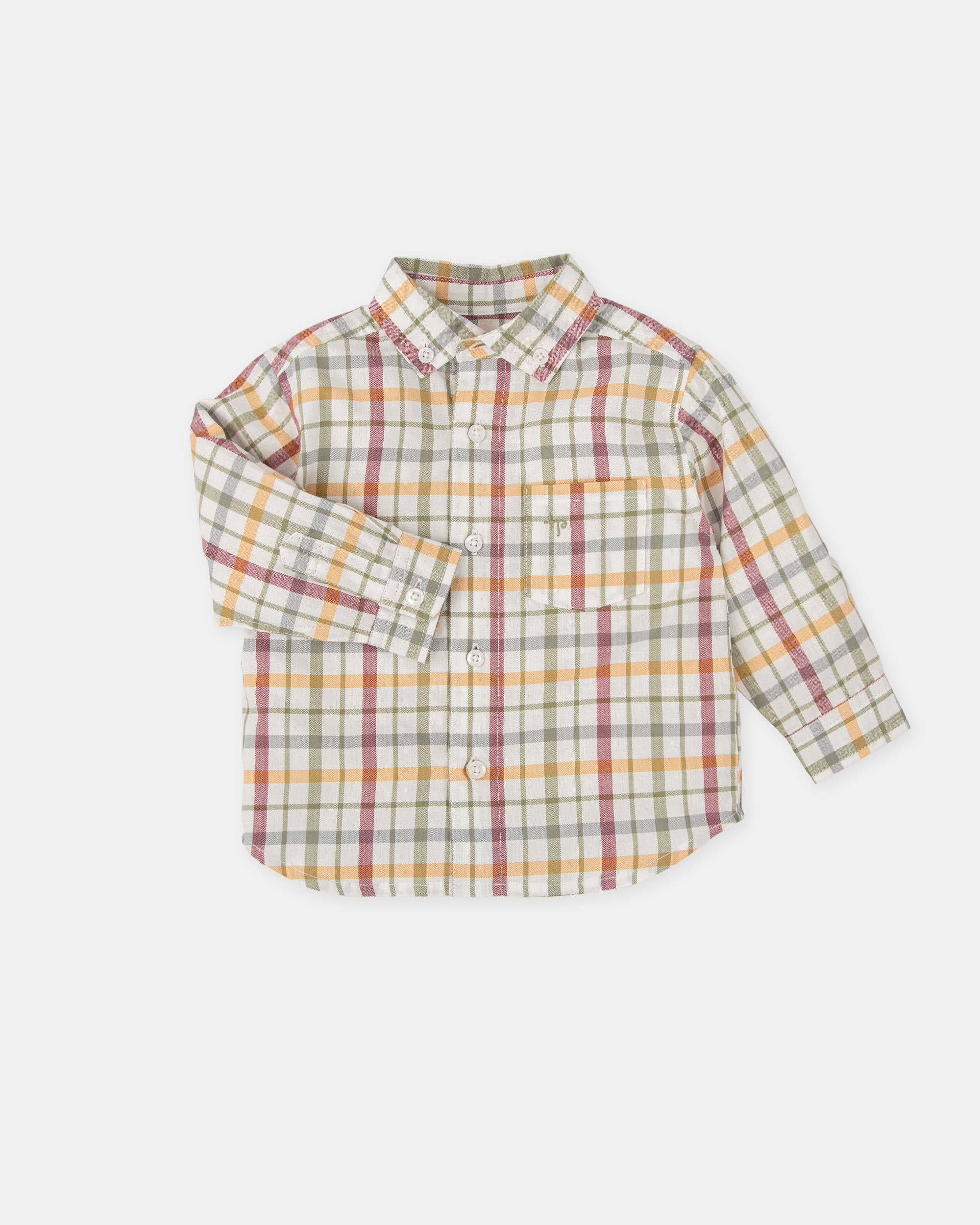 Camisa para Bebé aos Quadrados Multicolor Multicolor-3