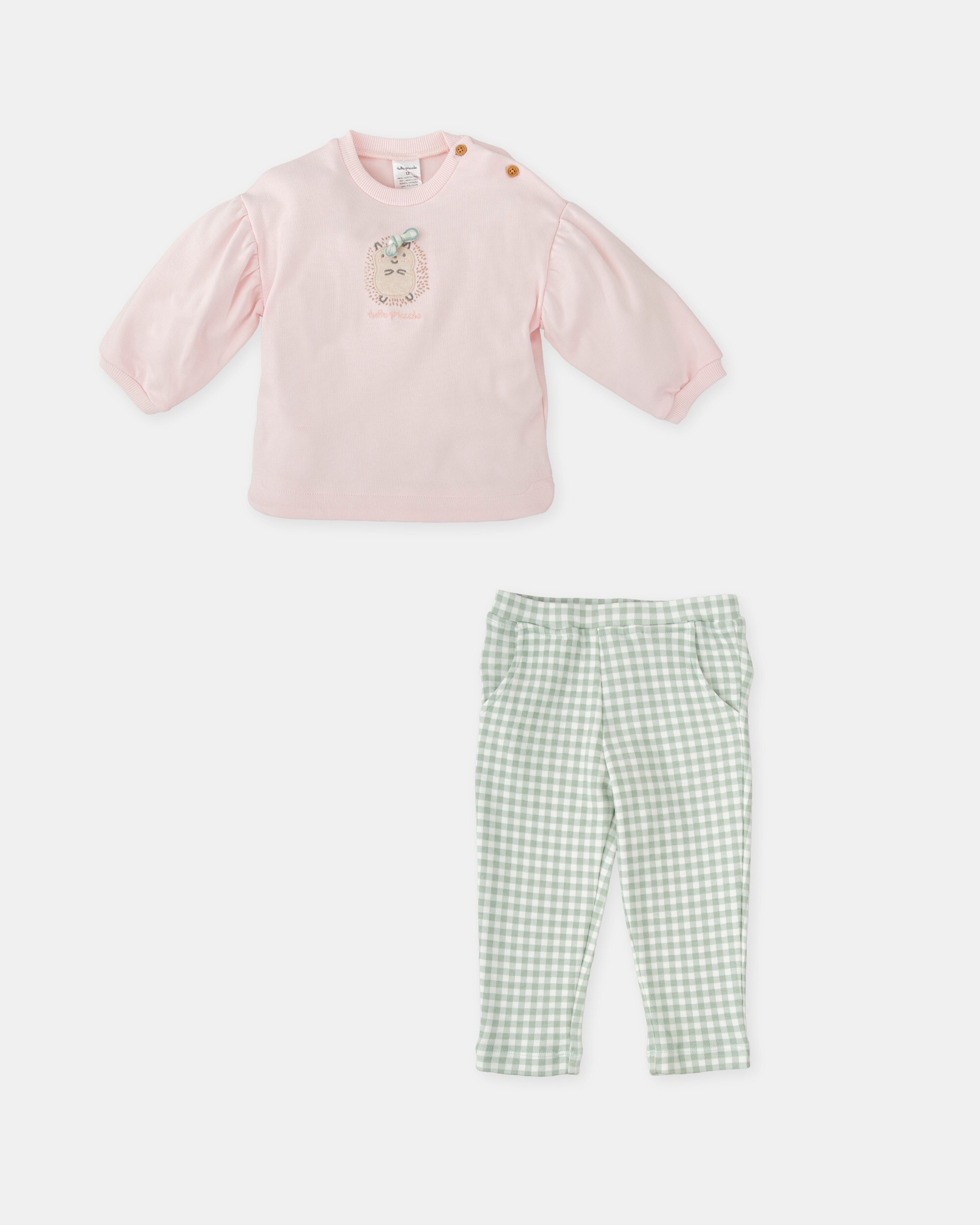 Conjunto para Bebé de Duas Peças Ouriço Pétalo Tutto Piccolo Rosa-4