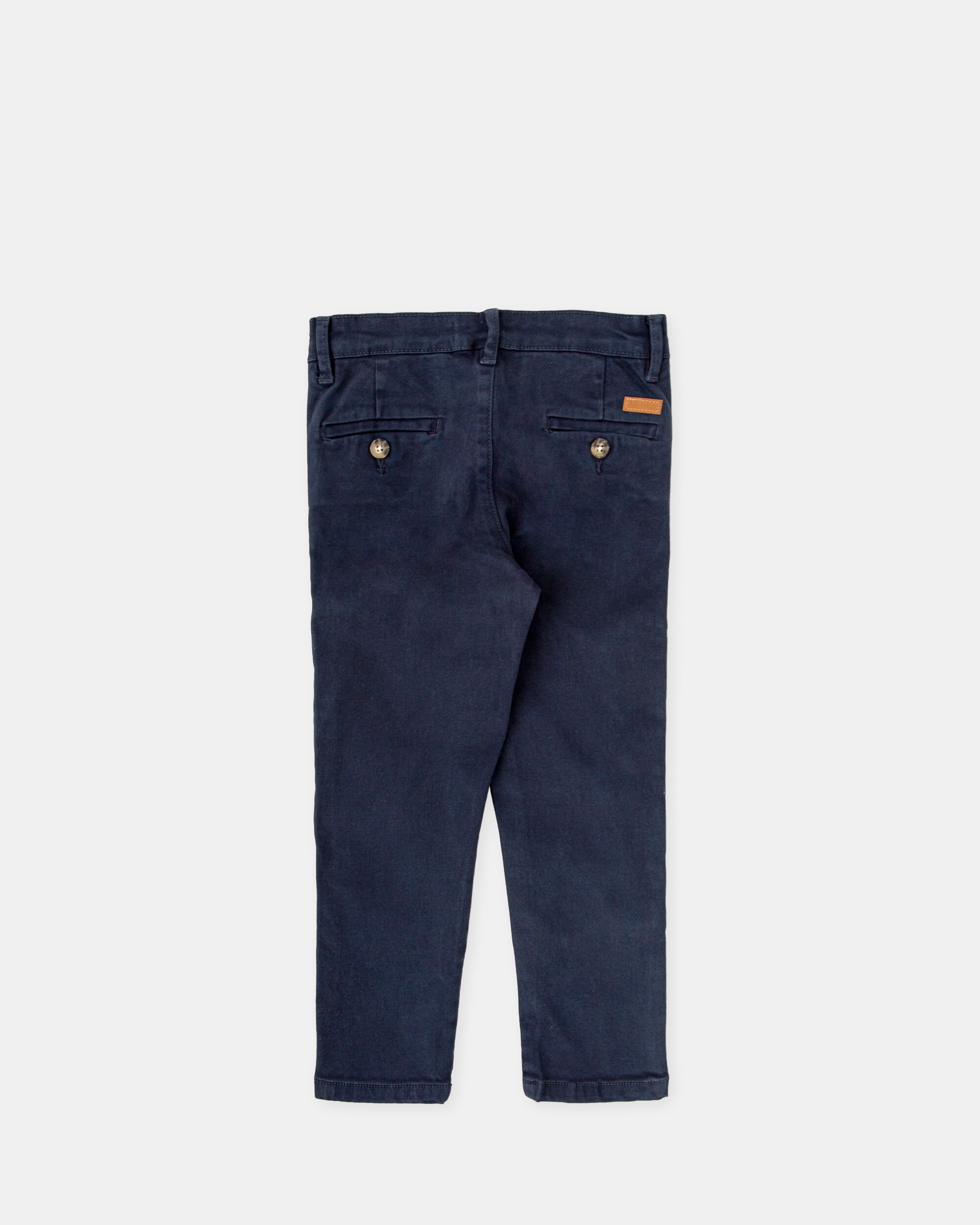 Calças Chino para Bebé com Presilhas na Cintura Tutto Piccolo Azul-marinho-2