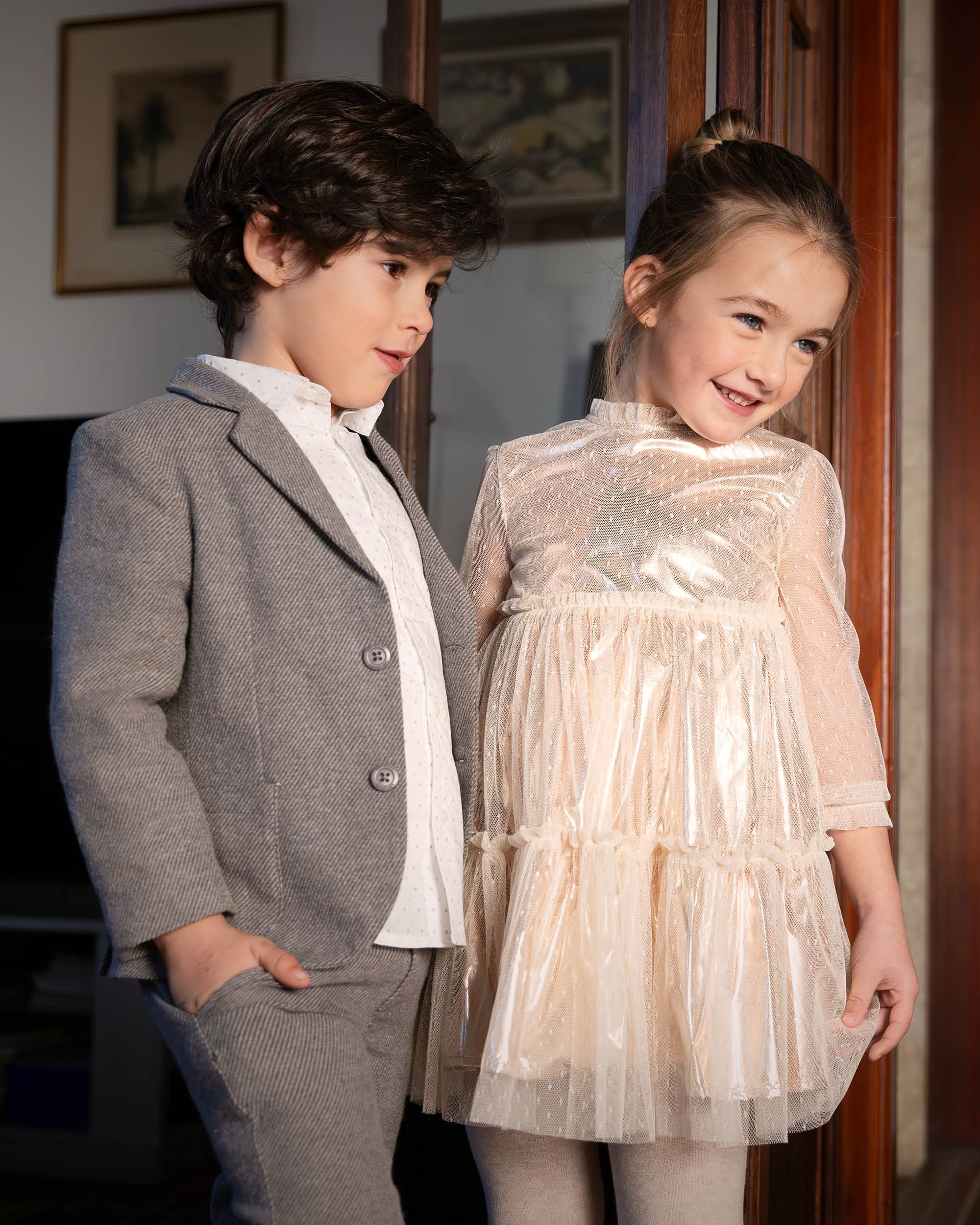Blazer para Bebé de Flanela em Cinzento Tutto Piccolo Cinzento-3