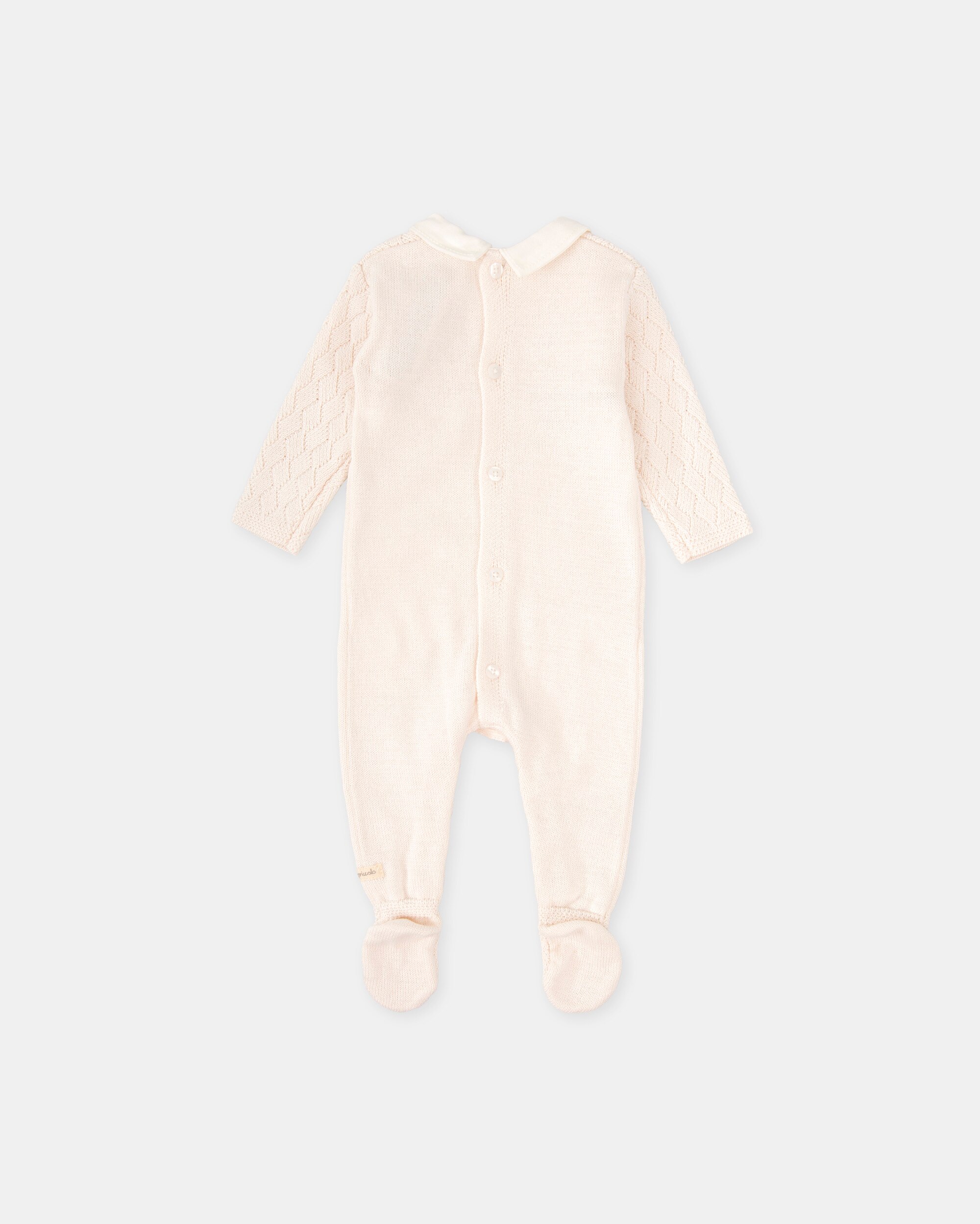Babygrow para Bebé de Tricot com Pé em Cru Tutto Piccolo Cru-2