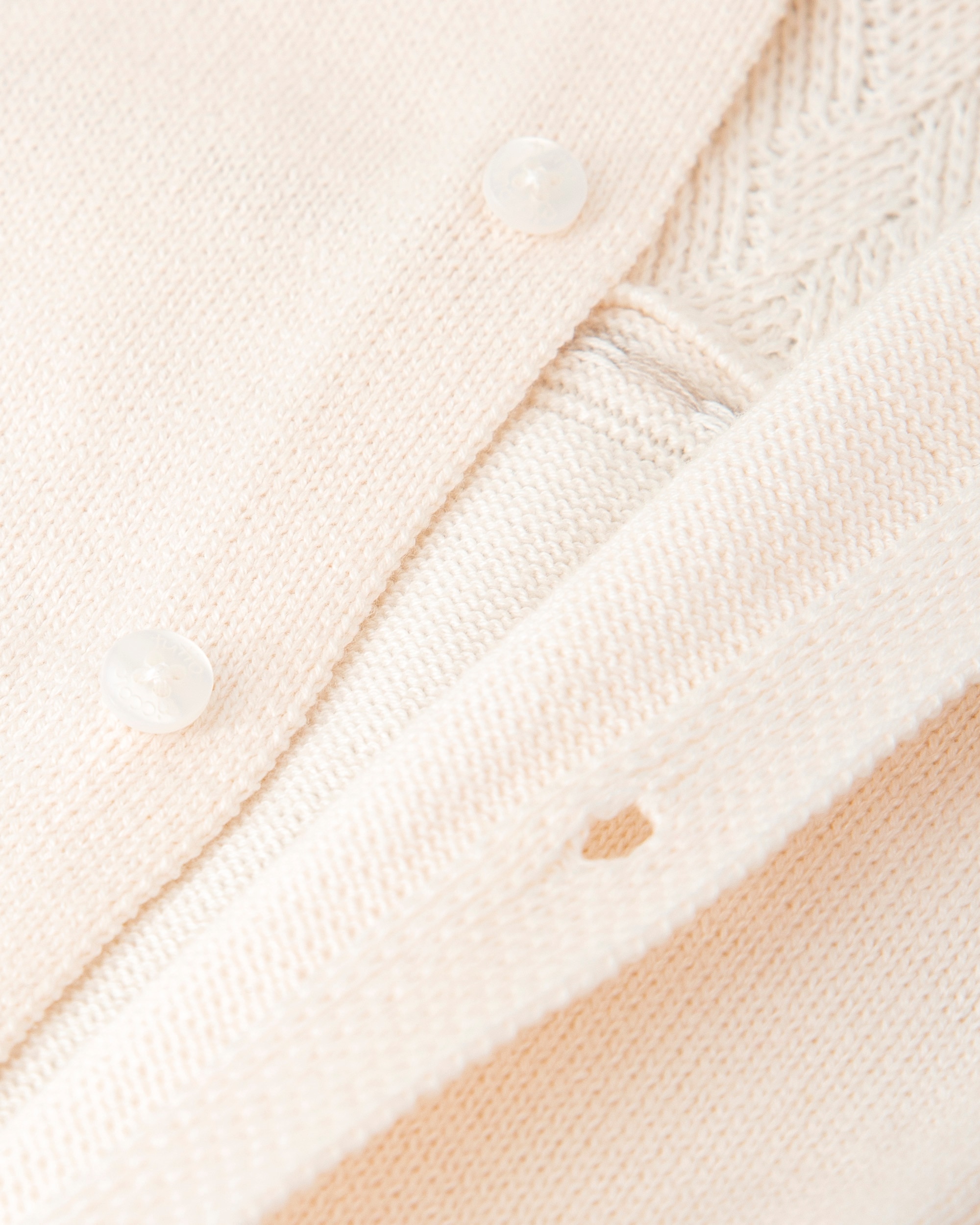 Babygrow para Bebé de Tricot com Pé em Cru Tutto Piccolo Cru-4