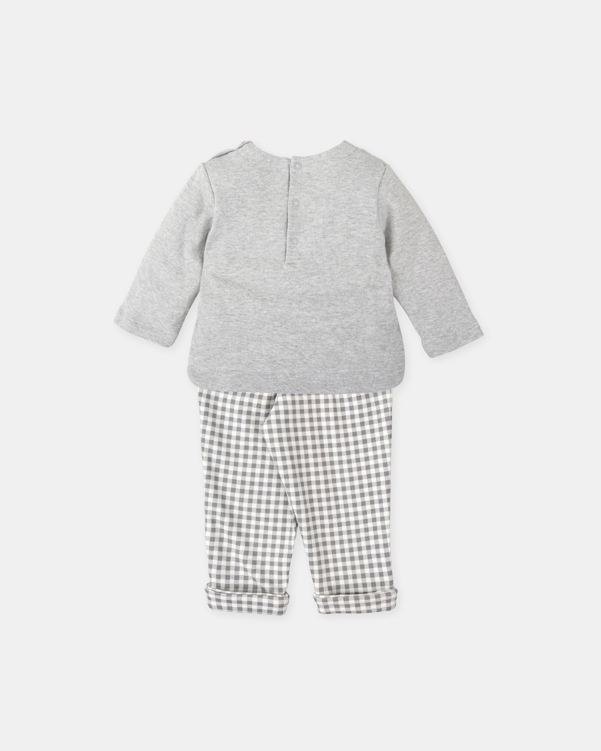 Conjunto para Bebé de Duas Peças Ovelhas em Cinzento Cinzento-2