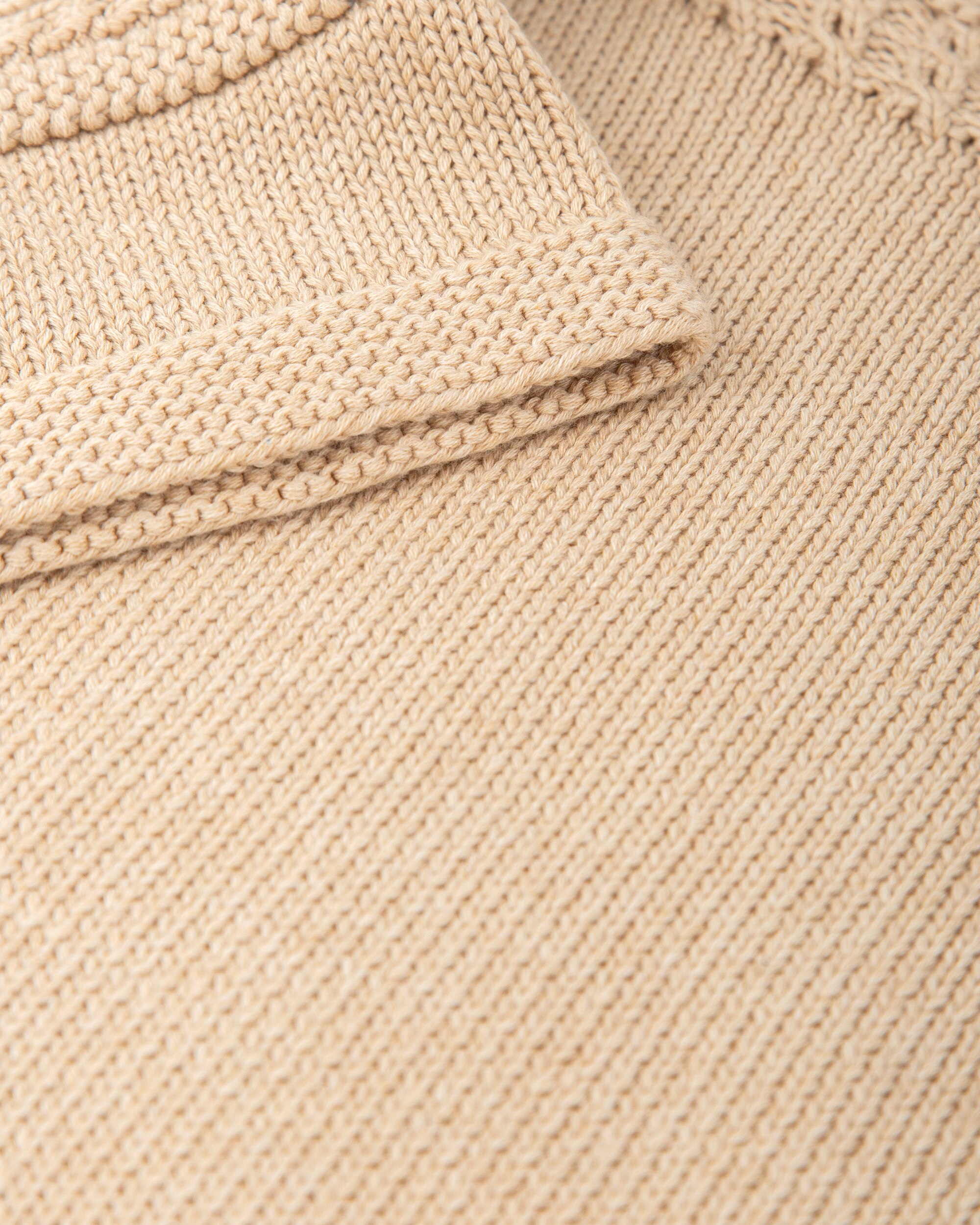 Camisola de Tricot em Areia com Laço na Gola Infantil Tutto Piccolo Castanho-4