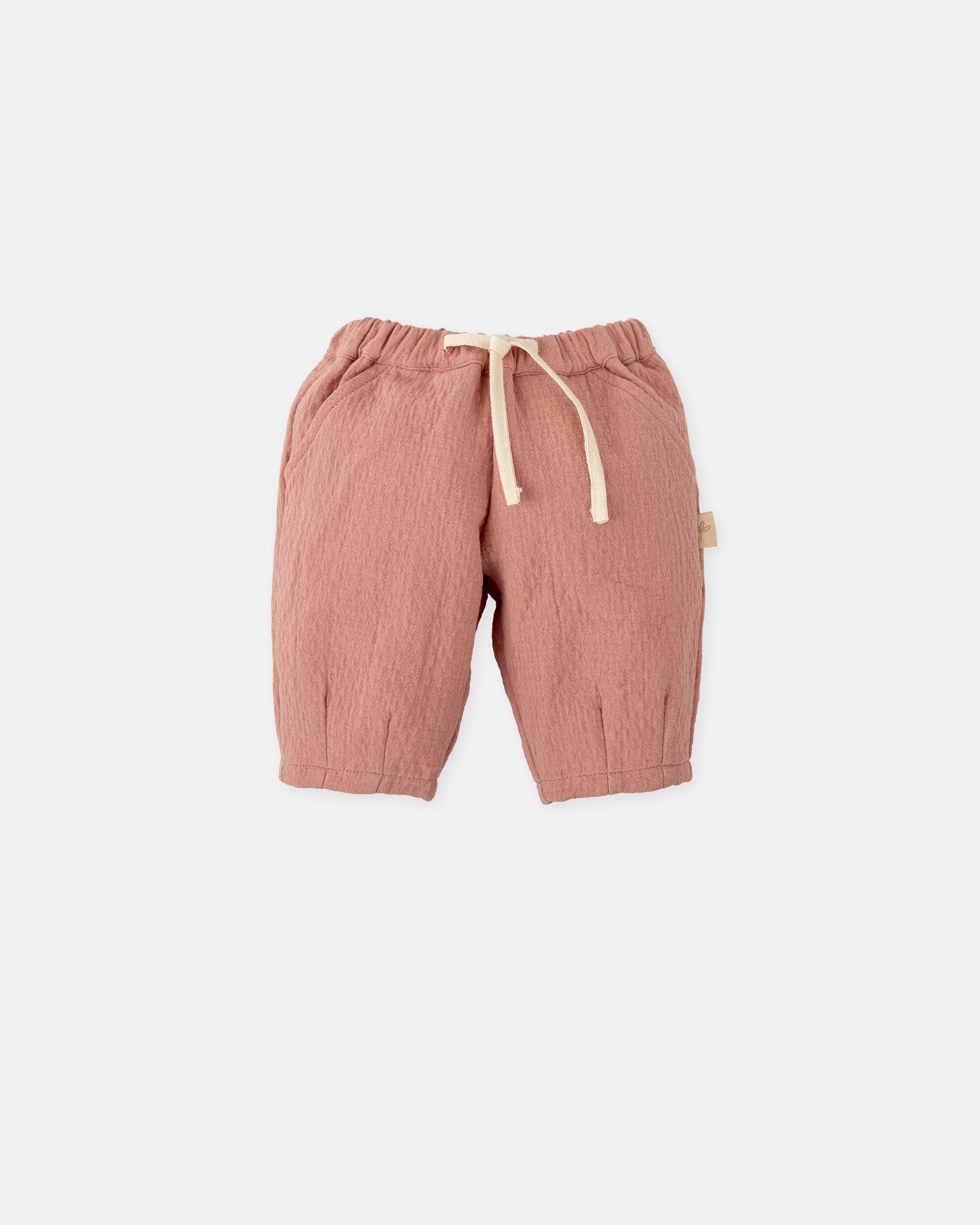 Calças para Bebé em Rosa com Cordão de Ajuste Tutto Piccolo Rosa-1
