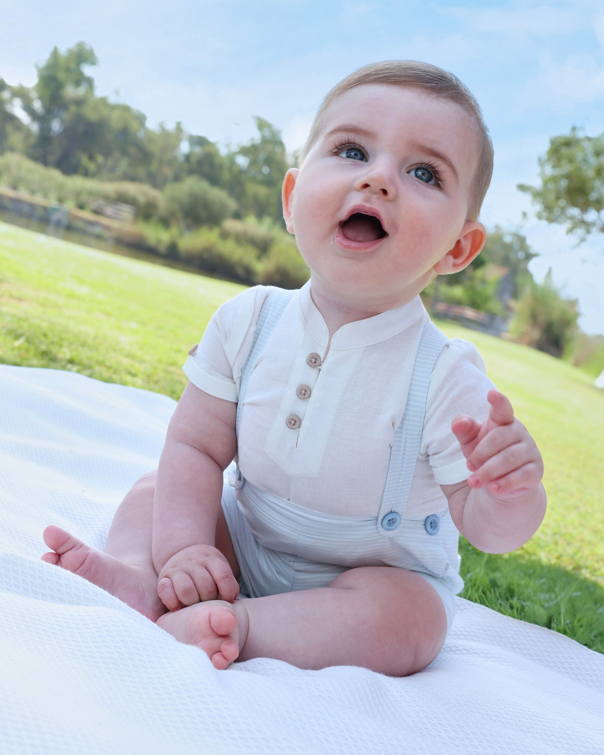 Blusa de Manga Curta para Bebé Tutto Piccolo Branco-2