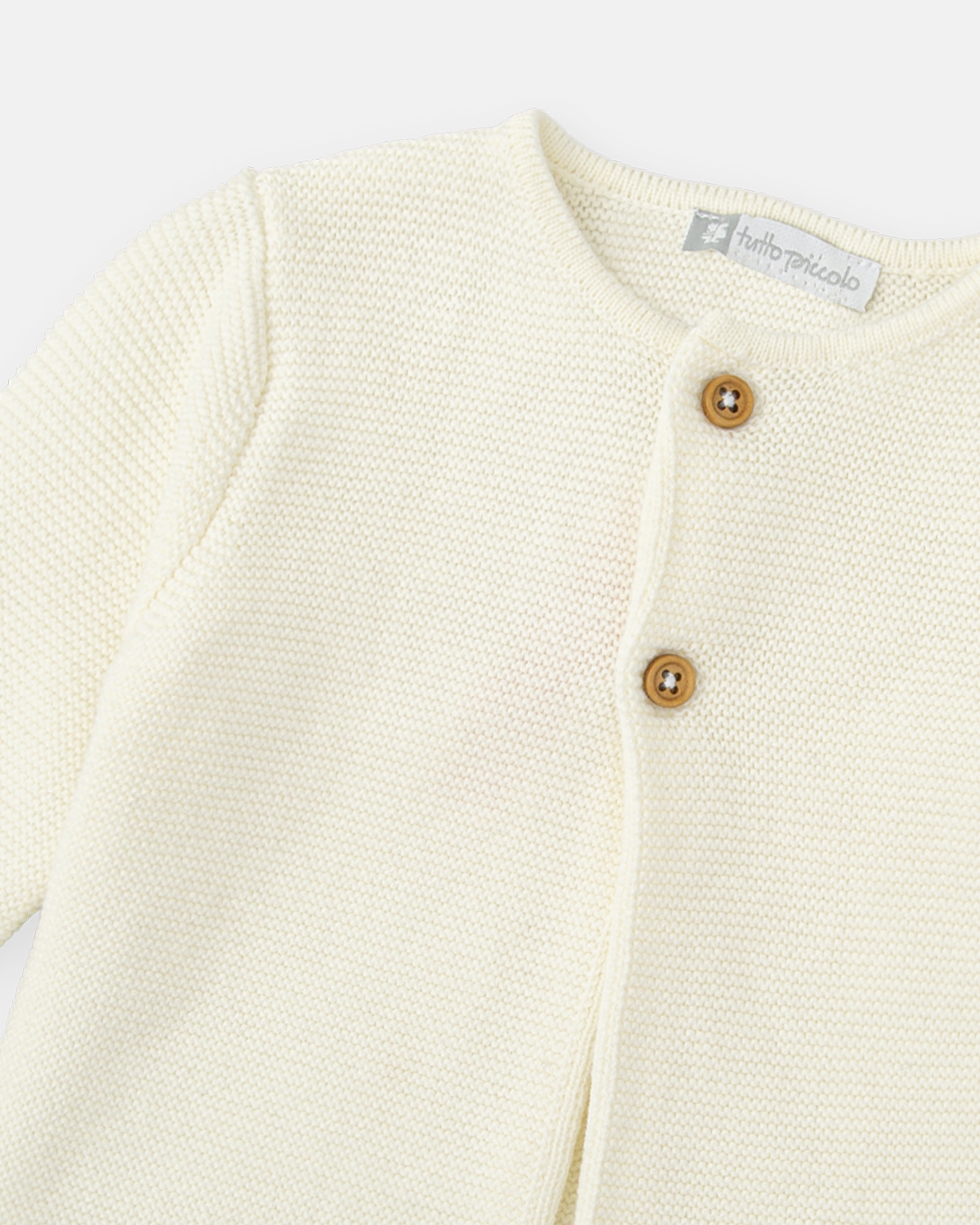 Casaco Tricot de Bebé Tutto Piccolo Branco-3