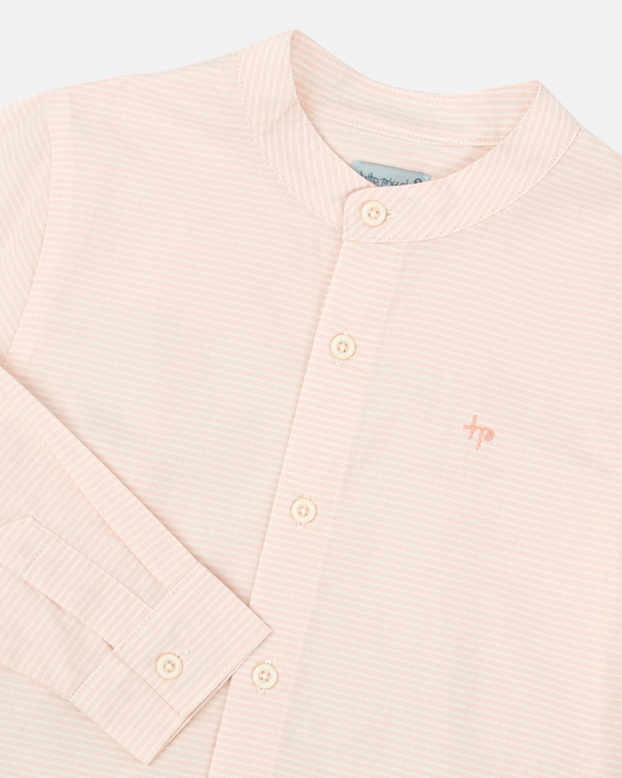 Camisa de Manga Comprida Infantil Tutto Piccolo Rosa-pastel-3