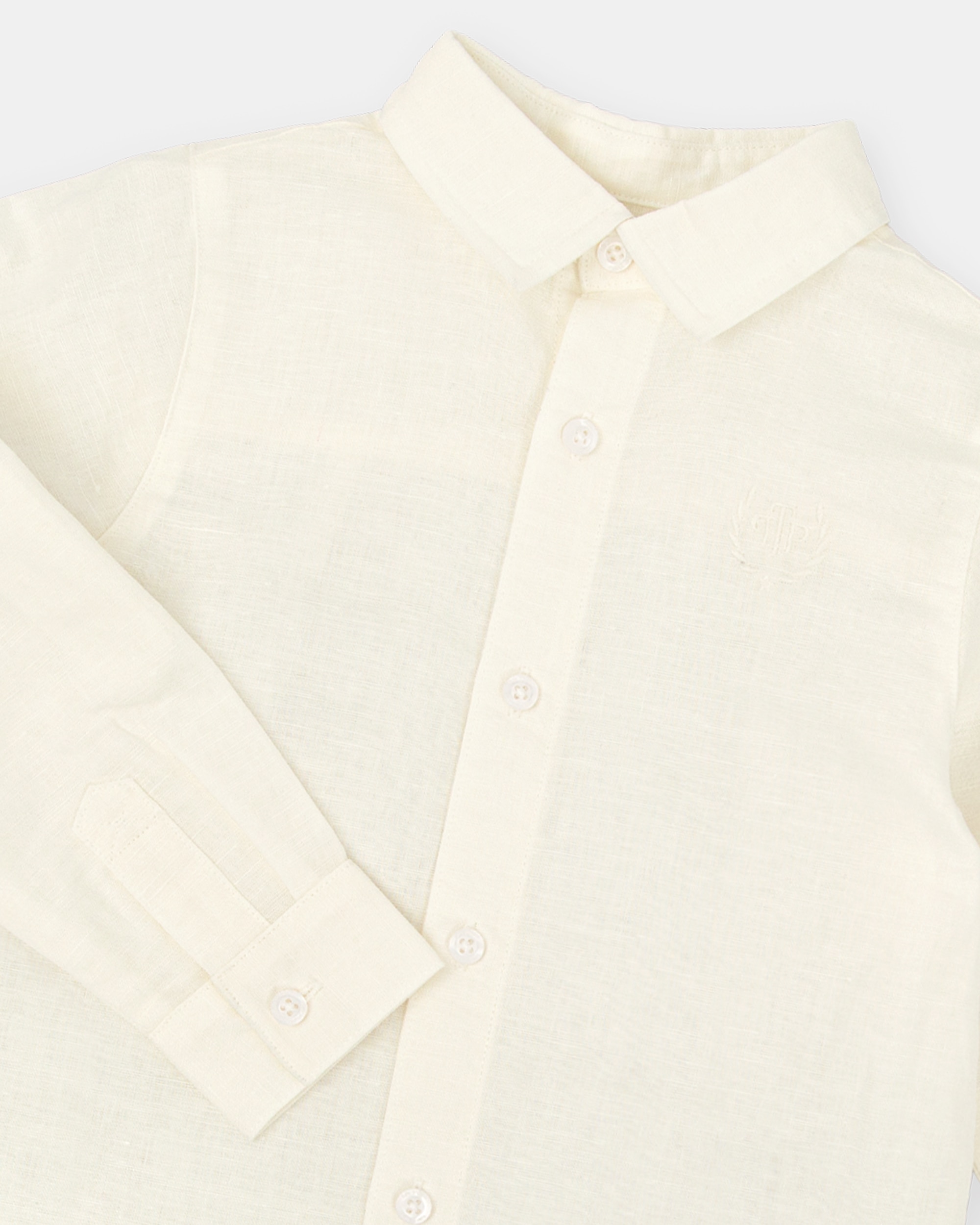 Camisa de Manga Comprida Infantil Tutto Piccolo Branco-3