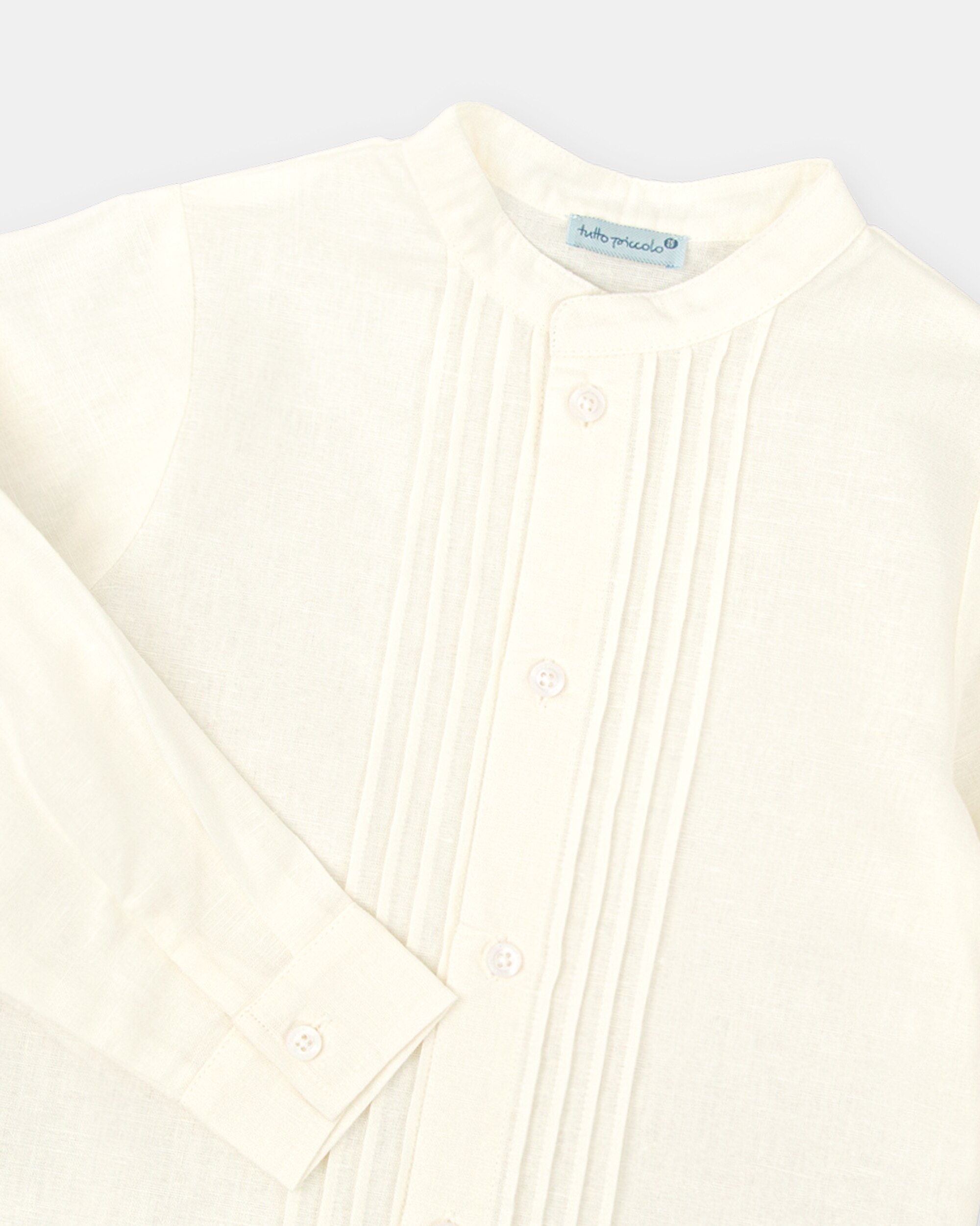 Camisa de Manga Comprida Infantil Tutto Piccolo Branco-3